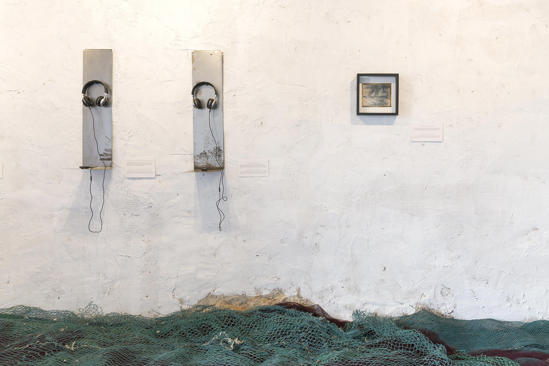 Exhibition view | Serapis Maritime, Liquid Grounds, DEO projects at the Seamanship of Lagkada Cultural Space, Chios Island, Greece, 2022 Courtesy of the artist and DEO projects