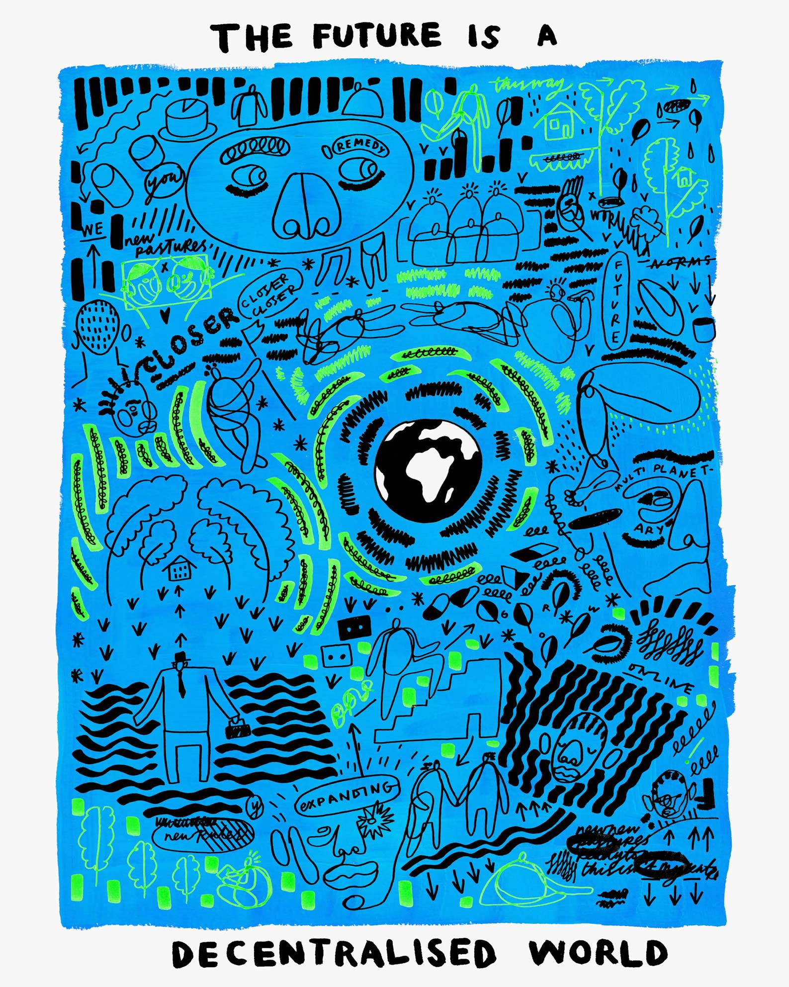 3/7Creative direction, A Future World posters, 2021Artwork: Joy Yamusangie