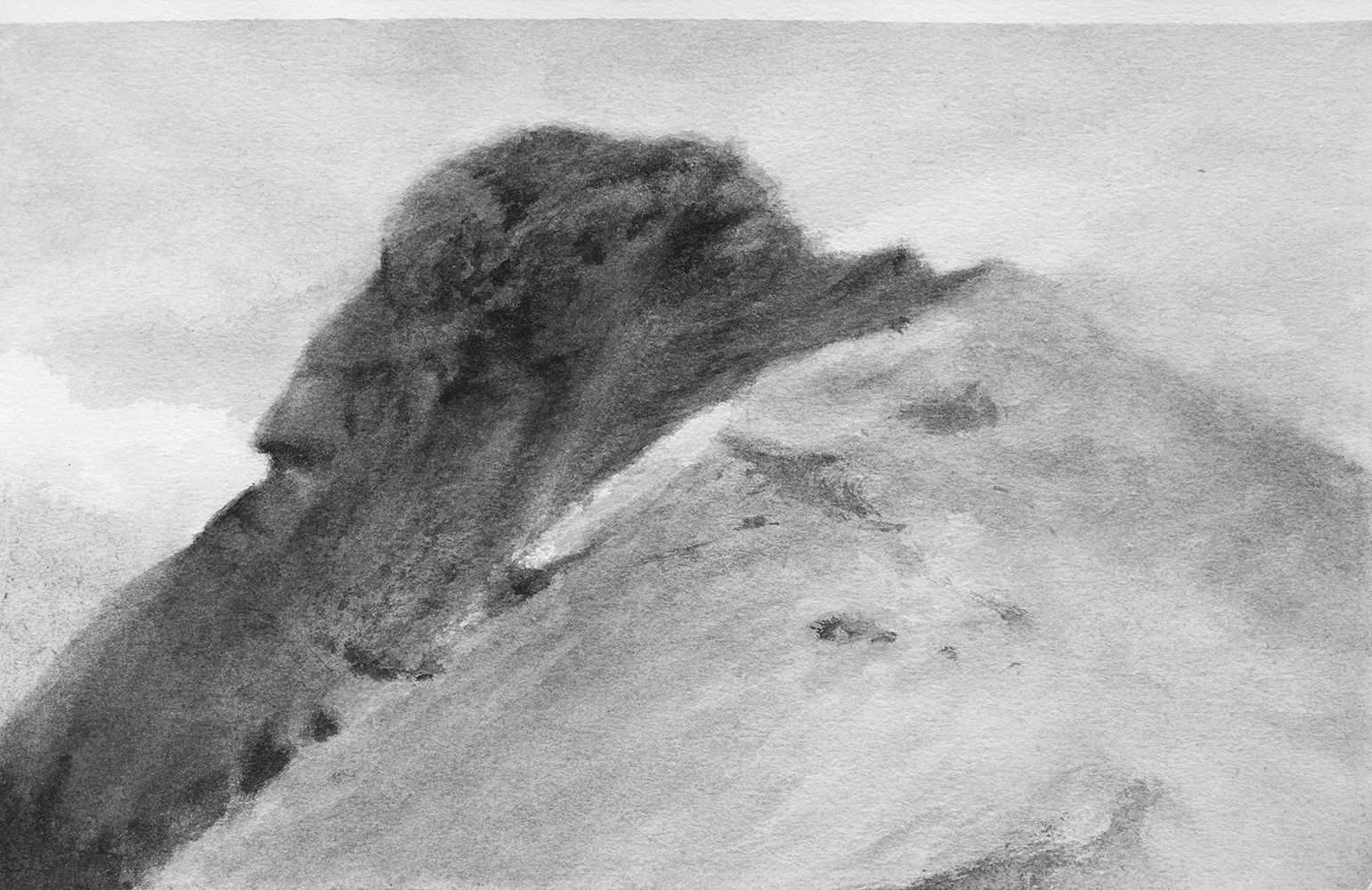 Tête grisegouache on paper16 x 25 cm, 2017