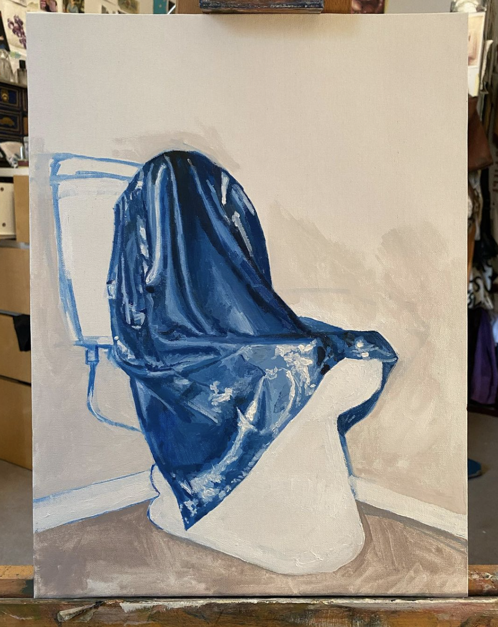 untitled, Oil on board, 2020, (45x60cm)