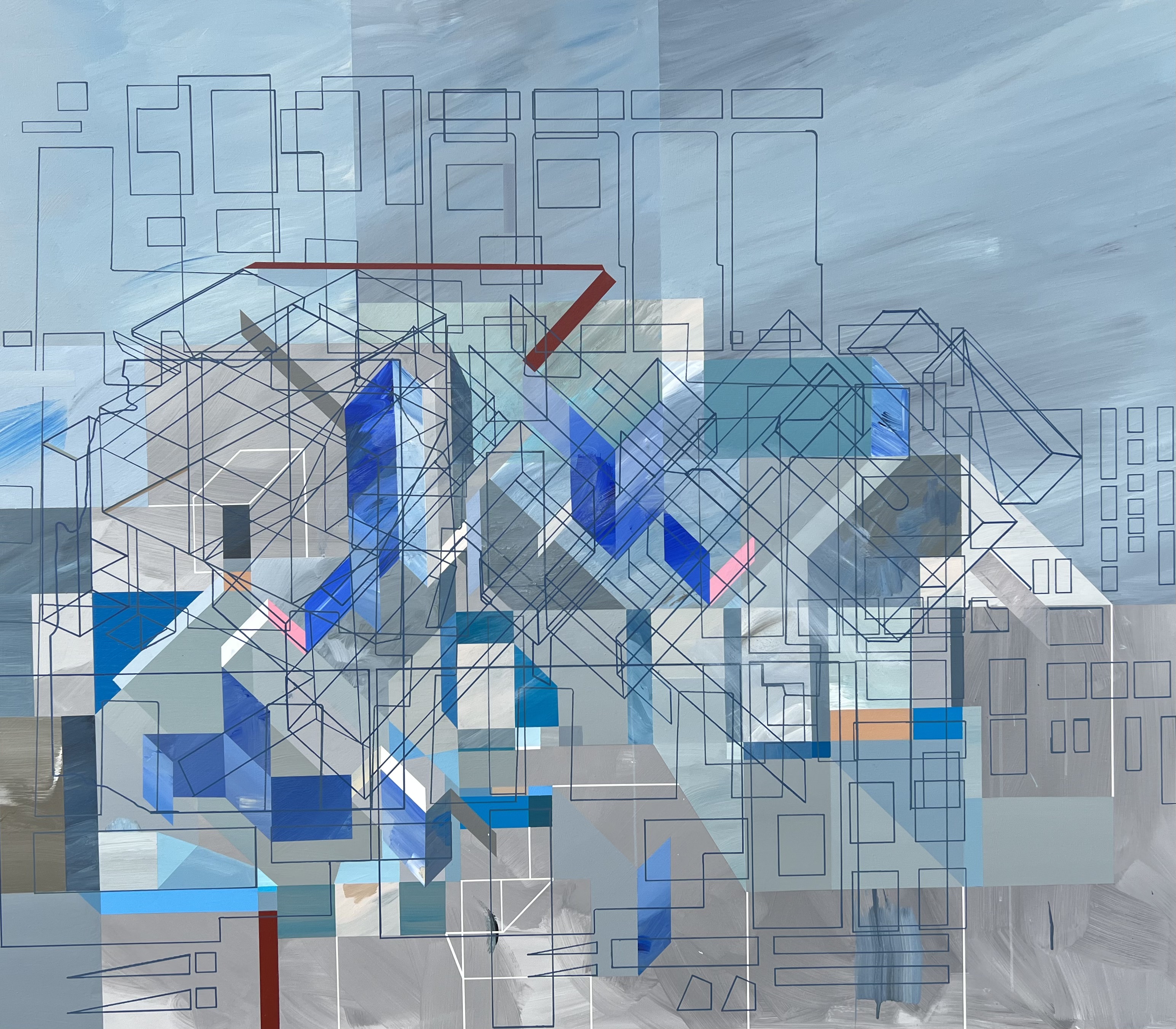 "As Far As The Eye Can See" 2021 Técnica Mista Sobre Tela 130x150 cm