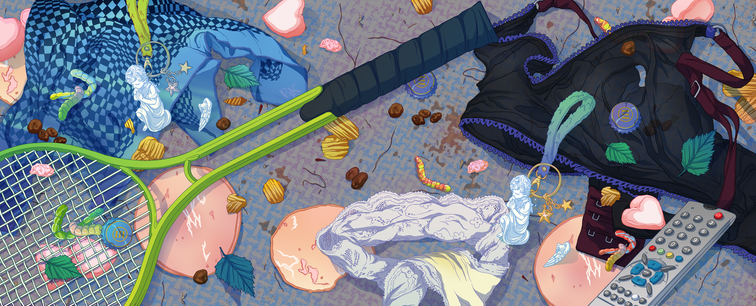 Inner cover visible through the front cover cuts.