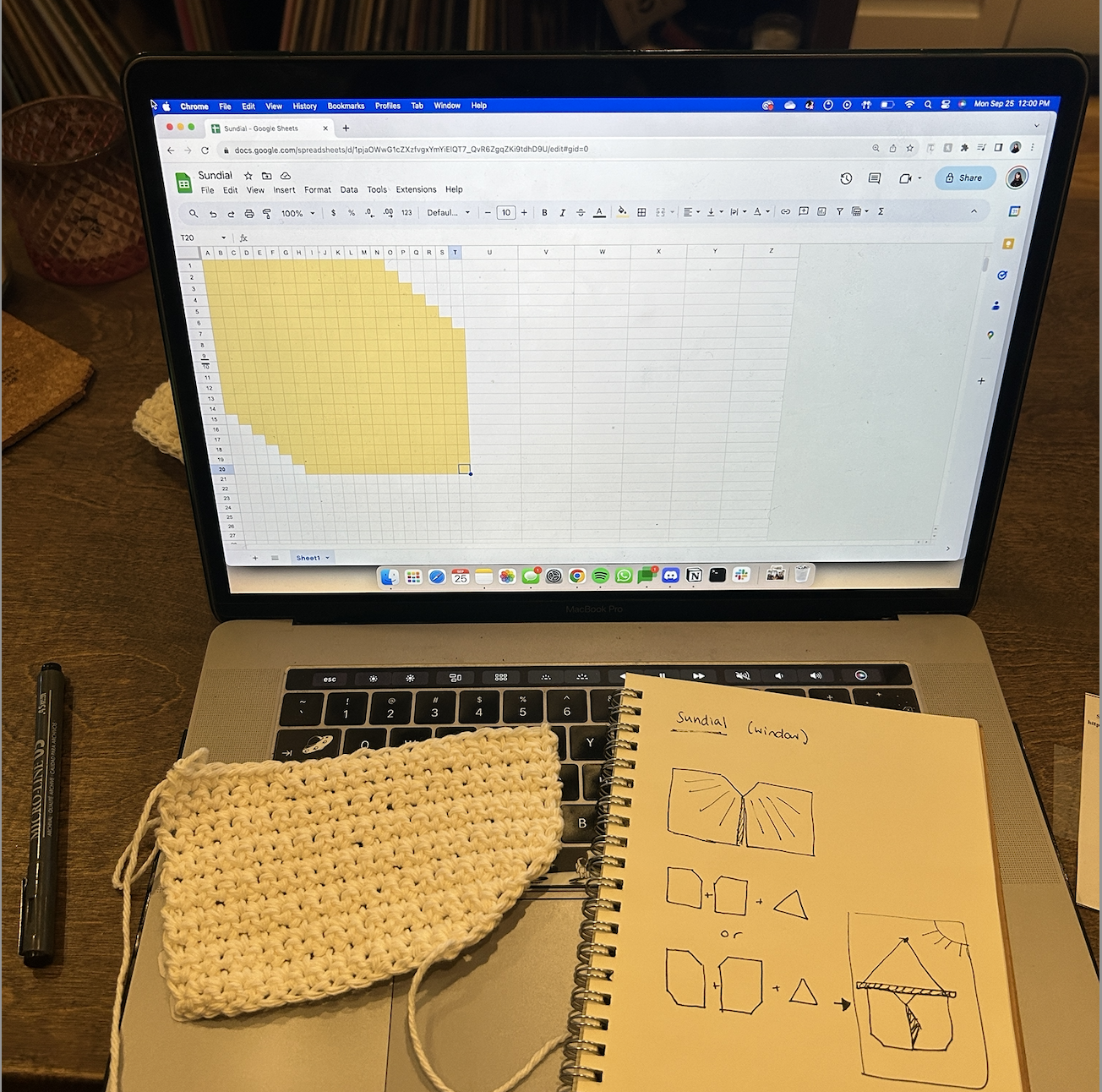 Following my pattern for the first panel