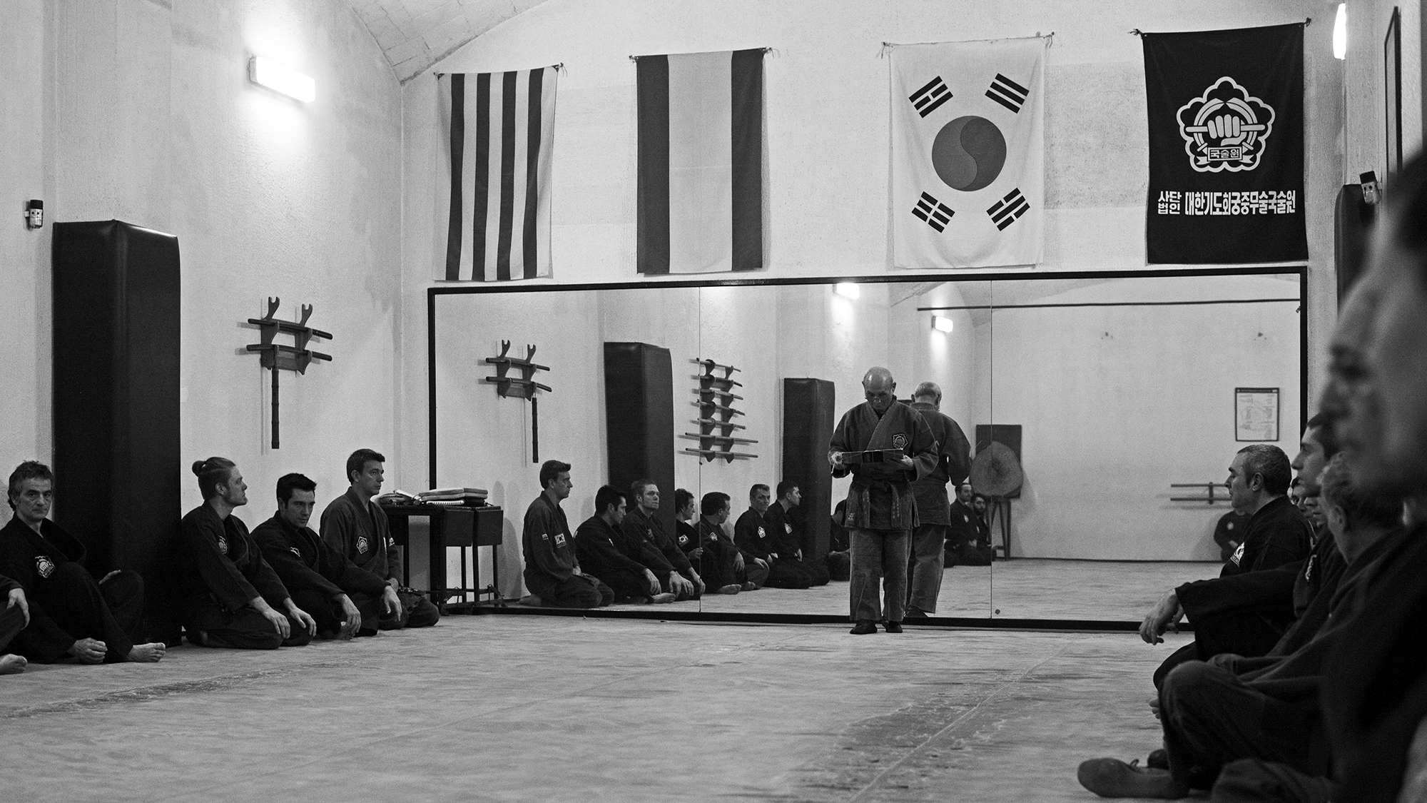 Master Choi teaching Kung Jung Mu SulBarcelona, Spain, 2015