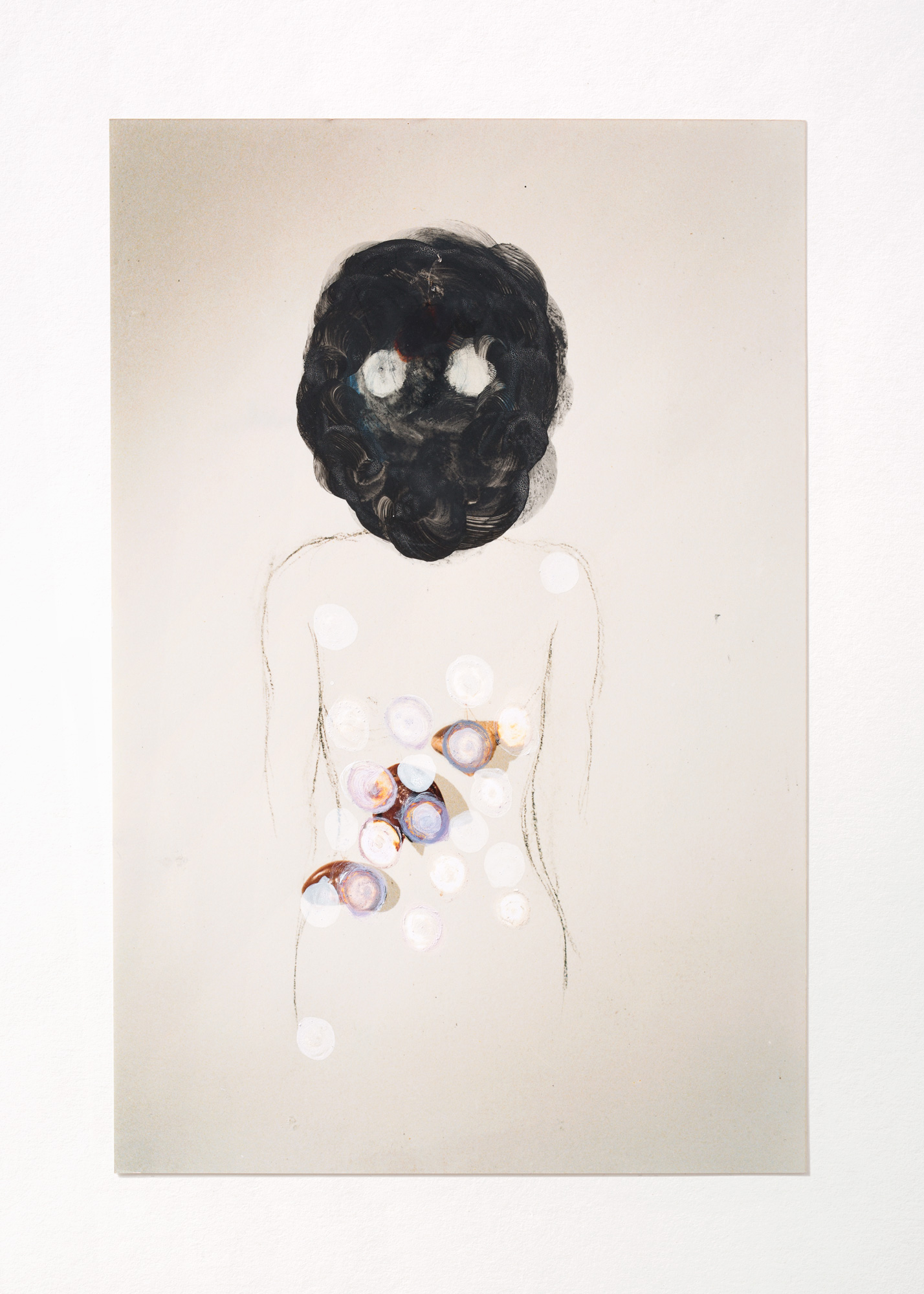 …daß dieser Mensch…, 2001 Gouache pen on photo 24,1 x 16 cm