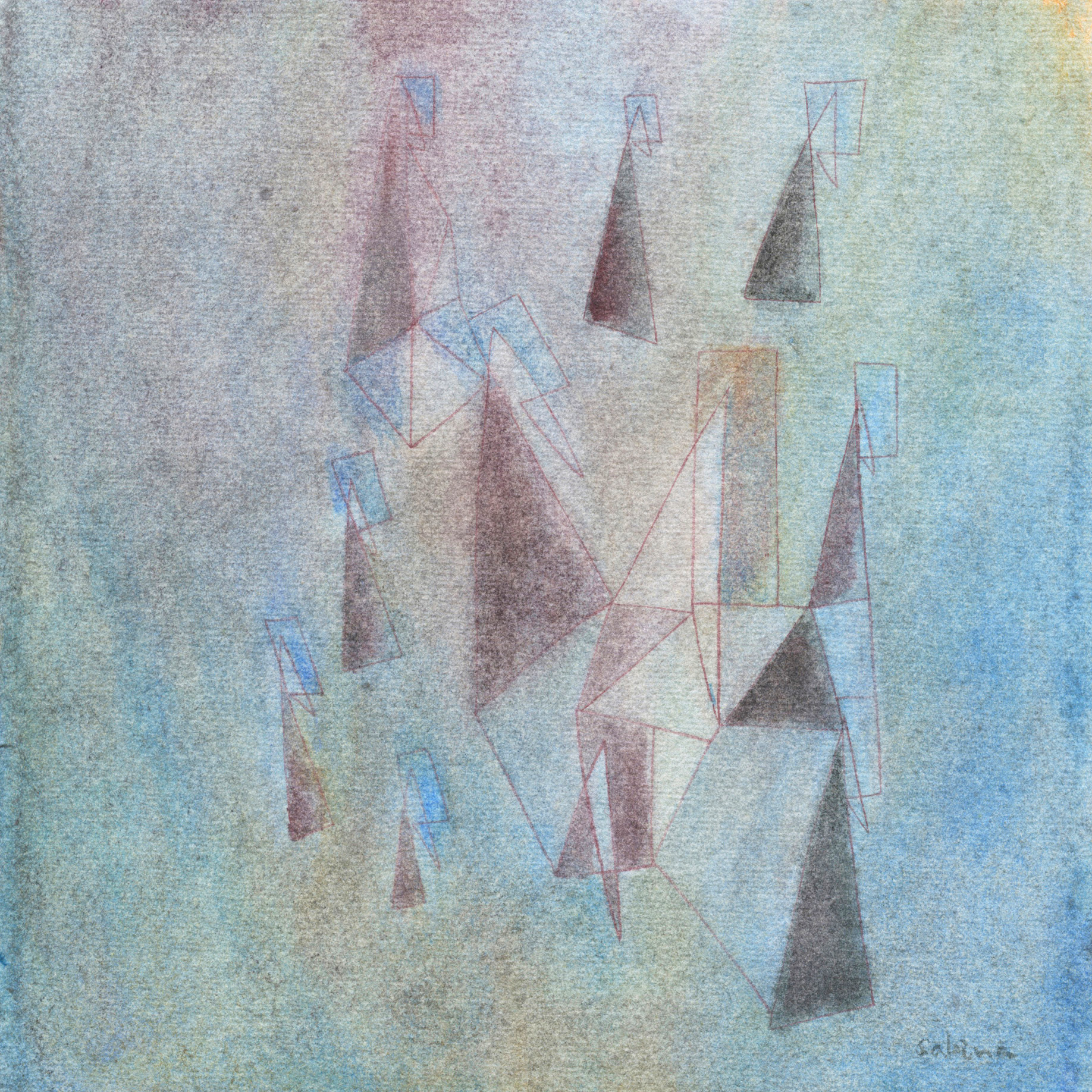 Stars I / mixed media on paper