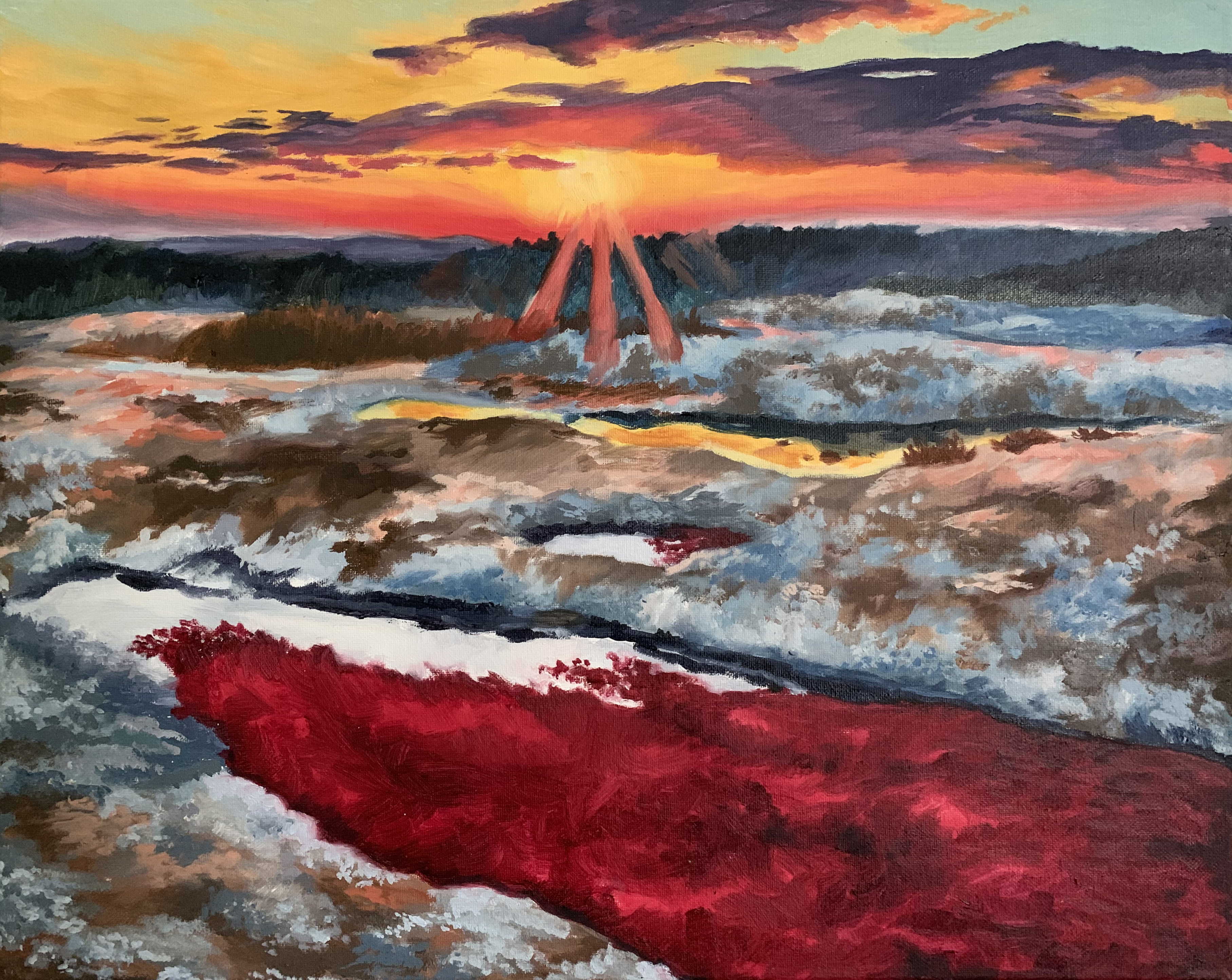 Jaziba Bahri, Landscape, 16x20 inches, Oil on canvas, 2020, ART-102: Intro to Painting