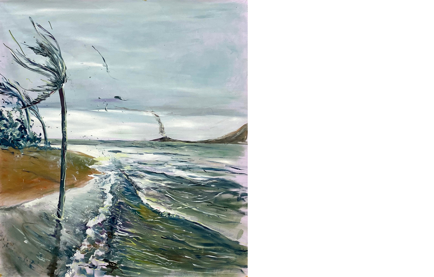 Tormento/a, 2019. Oil on canvas 59 × 53 inches