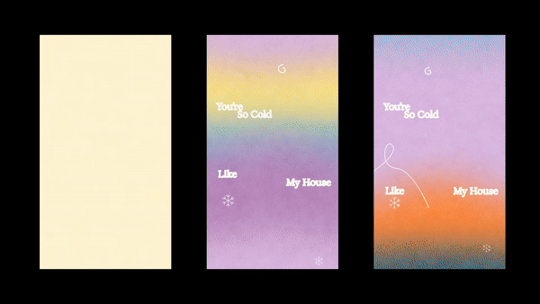 You're So Cold by Matahara Lyrics Vid, Motion Design