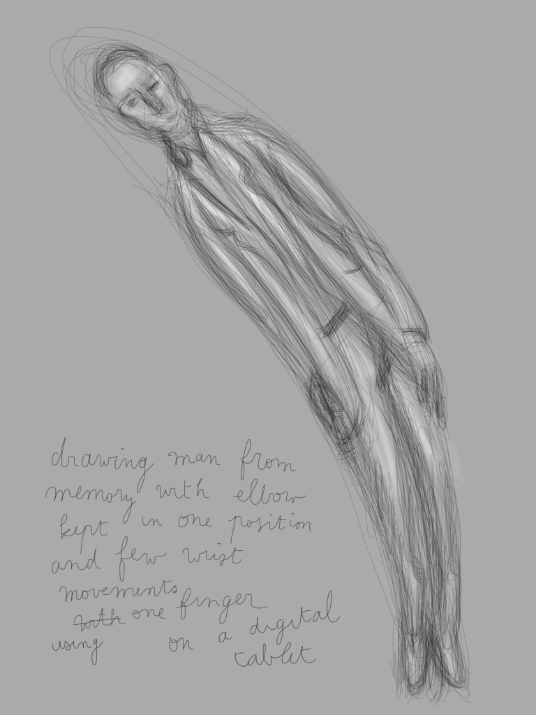 2. Drawing a man from memory with drawing machine #2 in mind