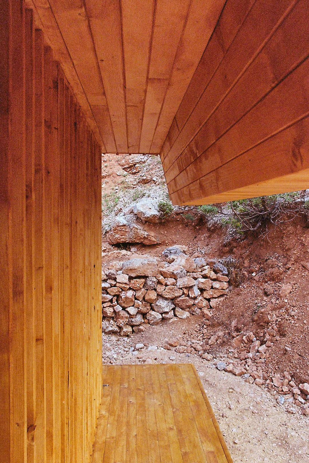 Section through the porch
