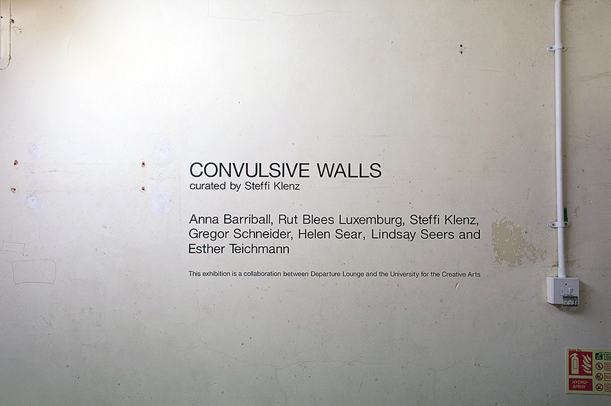  Installation of 'Convulsive Walls' Curated by Steffi Klenz (2013), Departure Lounge, George Street, Luton, UK