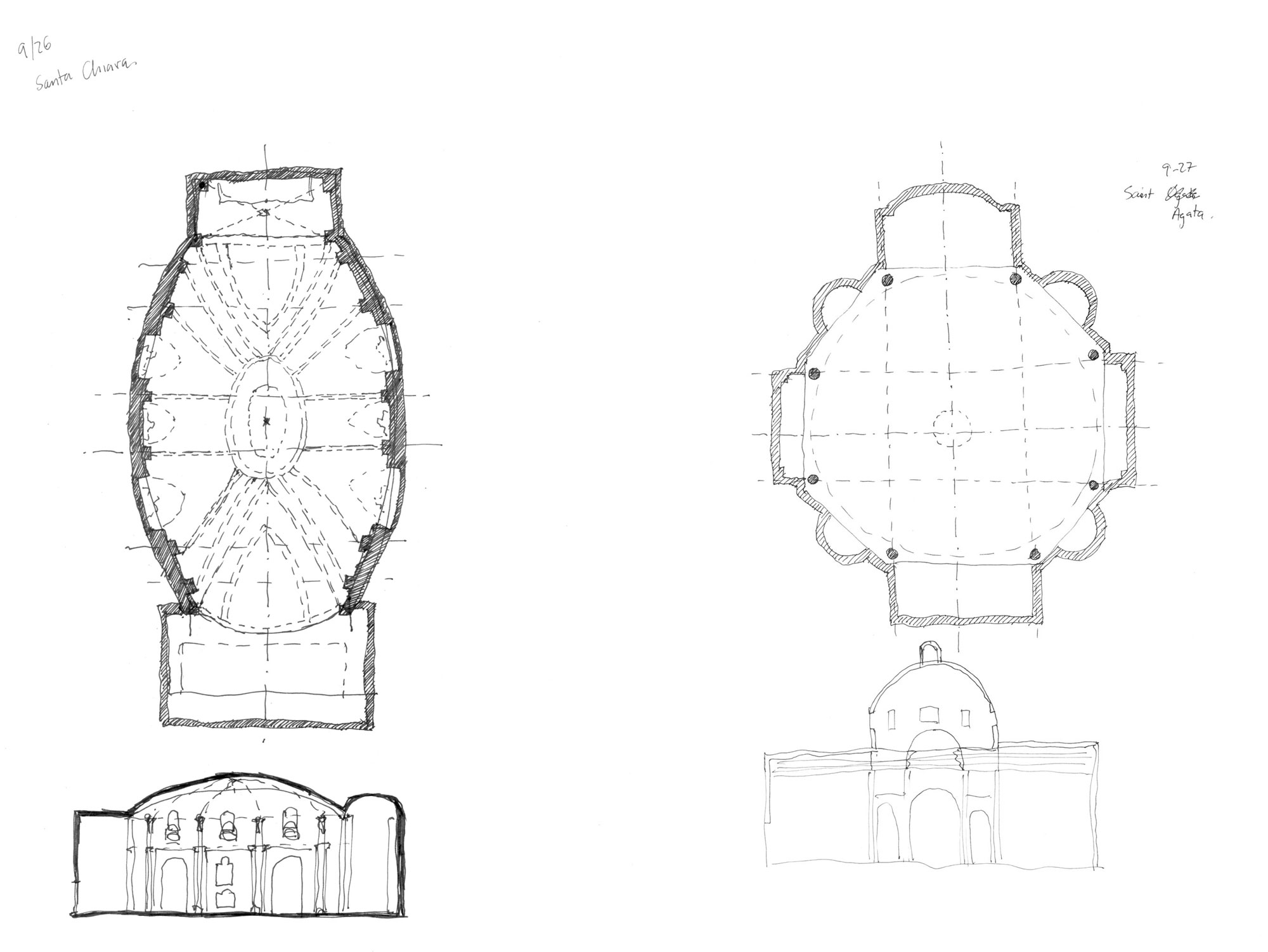 Santa Chiara and Santa Agata Churches