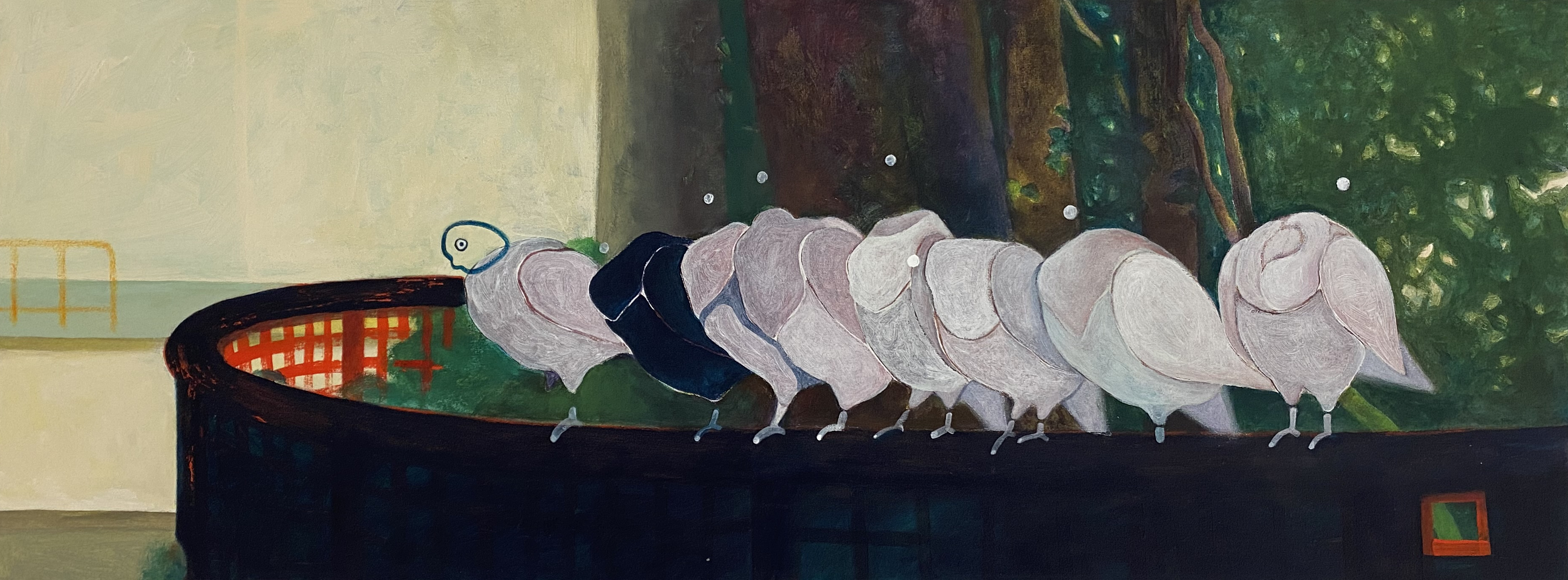 Park, Acrylic on canvas, 30x80cm, 2022