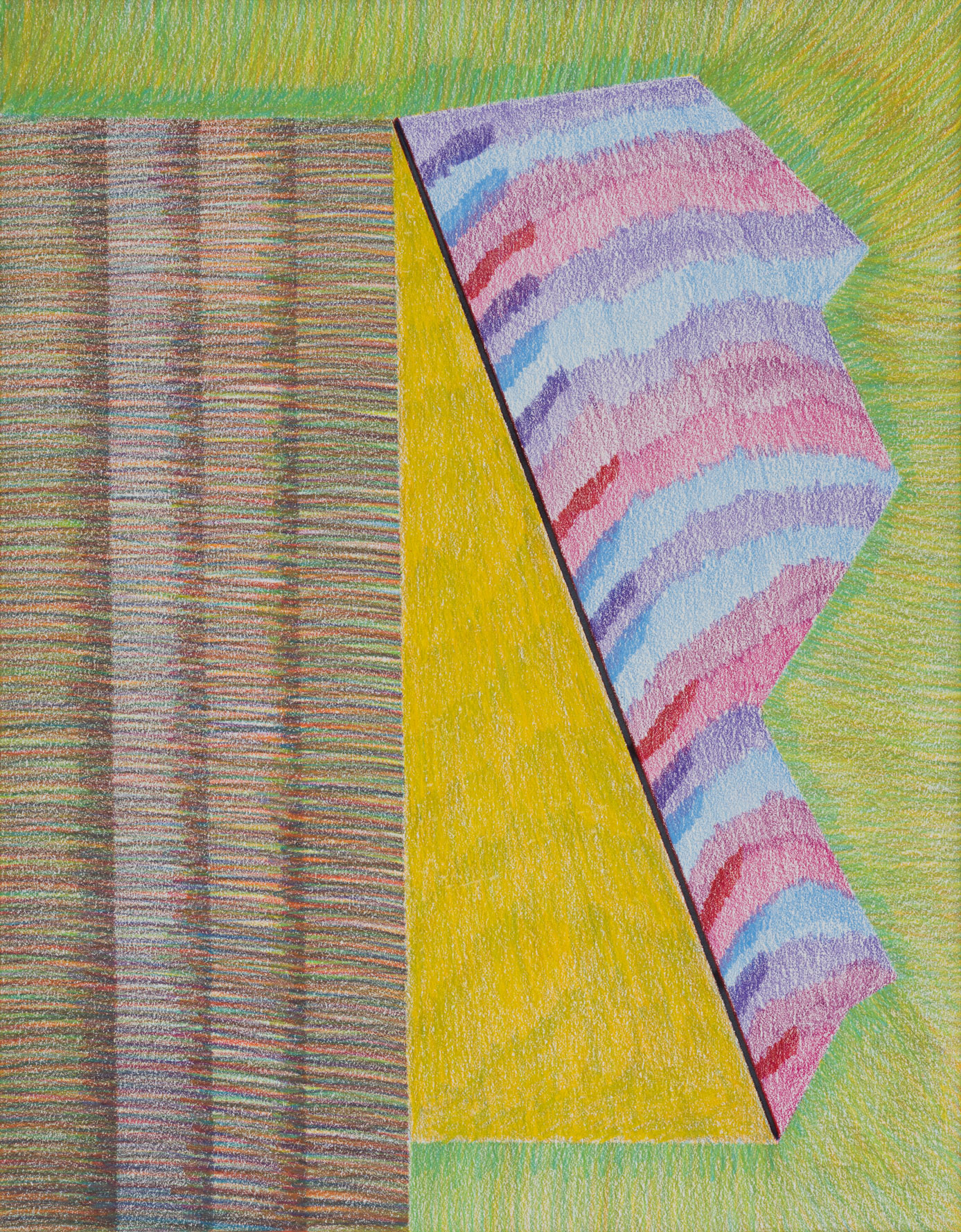 Untitled, 2019, colored pencil on paper, 14 × 11".