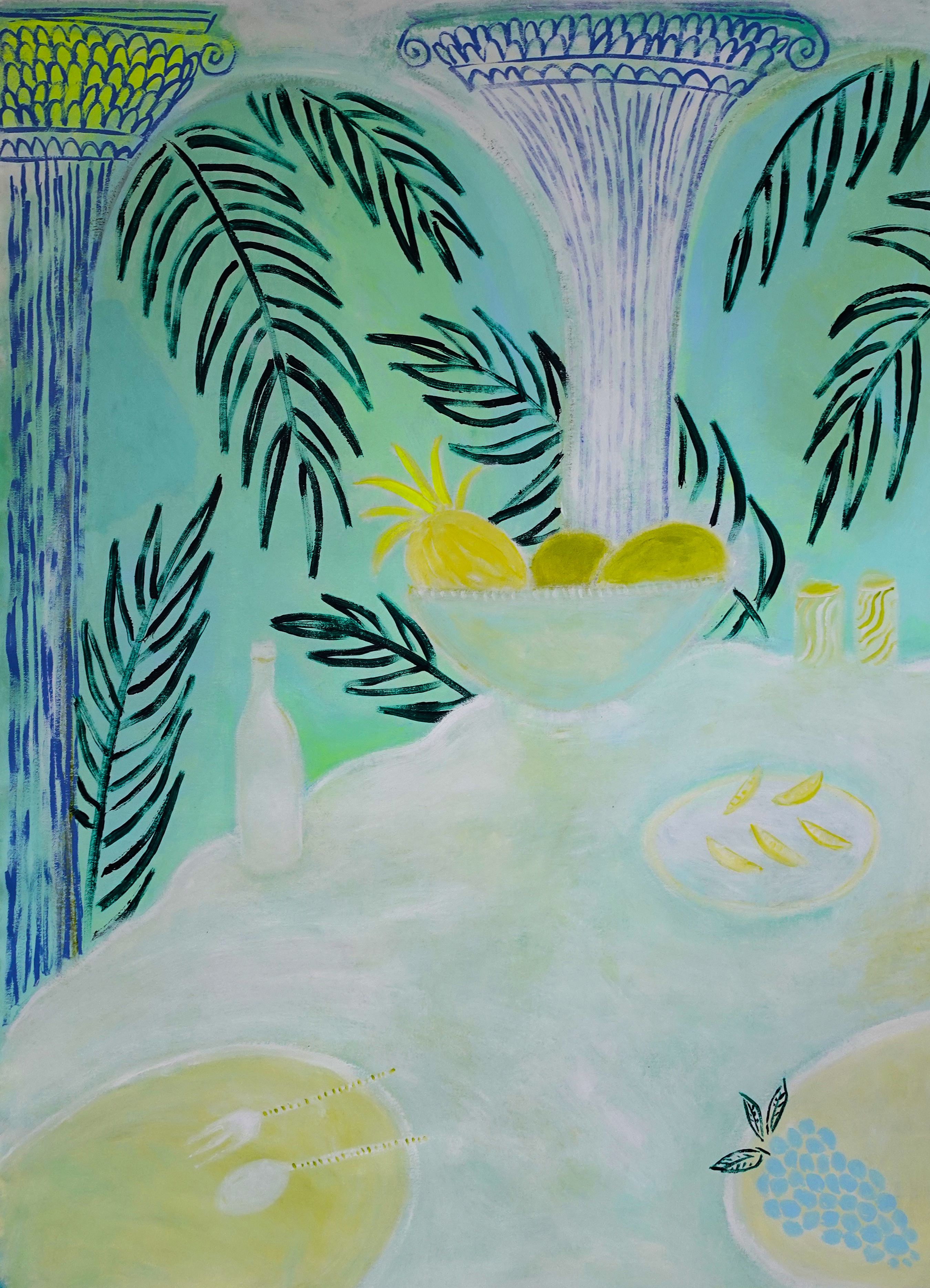 Halcyon #1, 2021. Acrylic on canvas. 100.5cm x 144.5cm