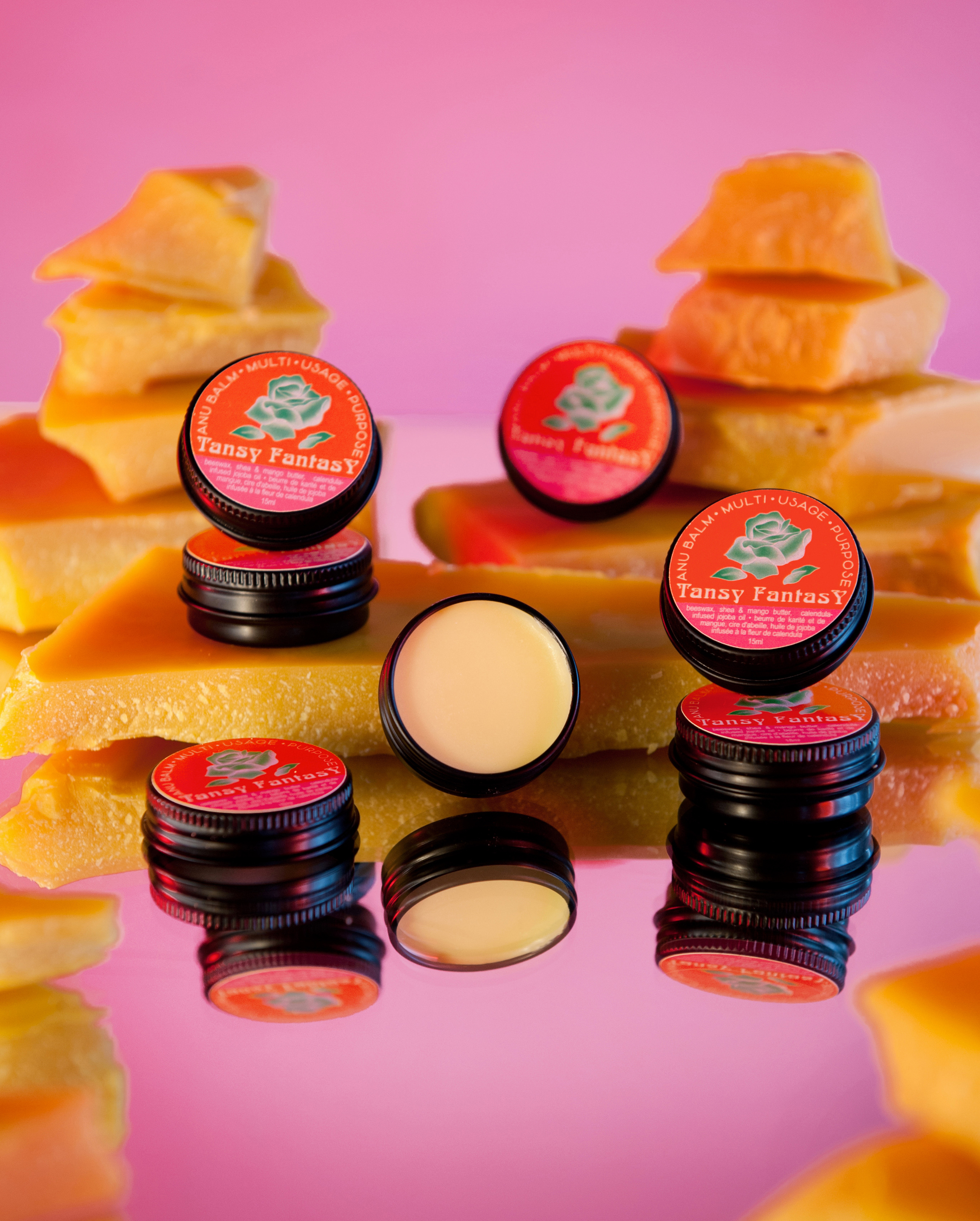 Logo and branding for Tansy Fantasy.