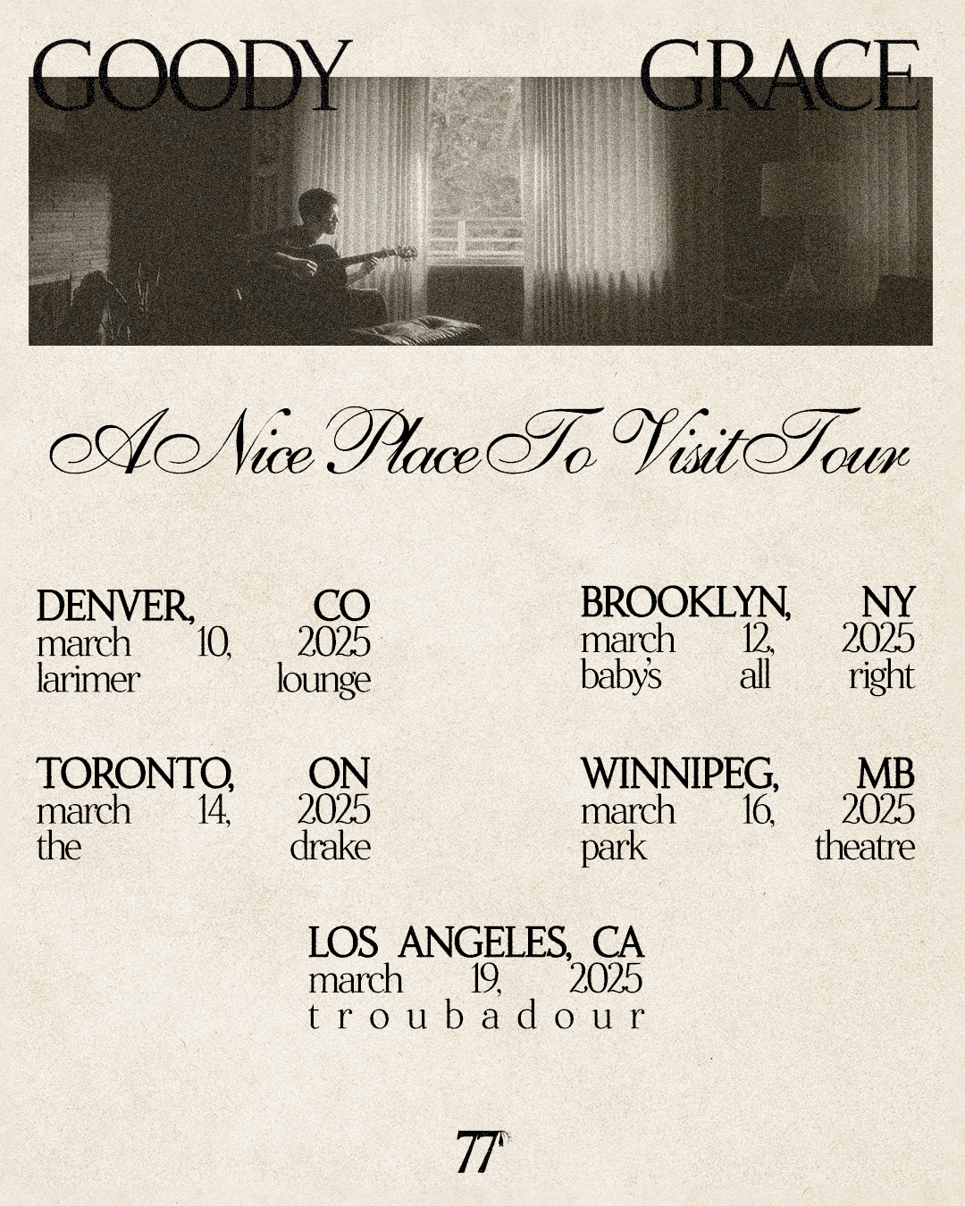 GOODY GRACE TOUR POSTER