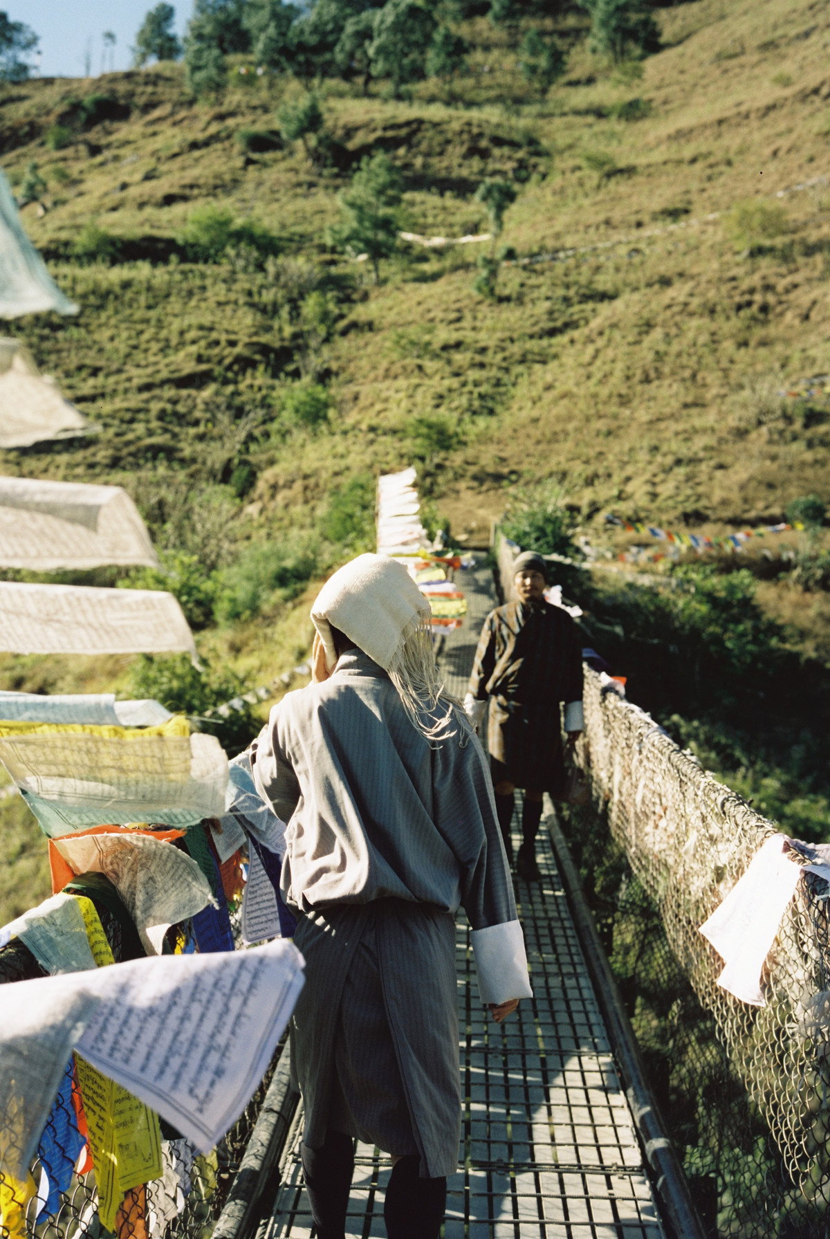 Hiking along Punakha Suspension Bridge