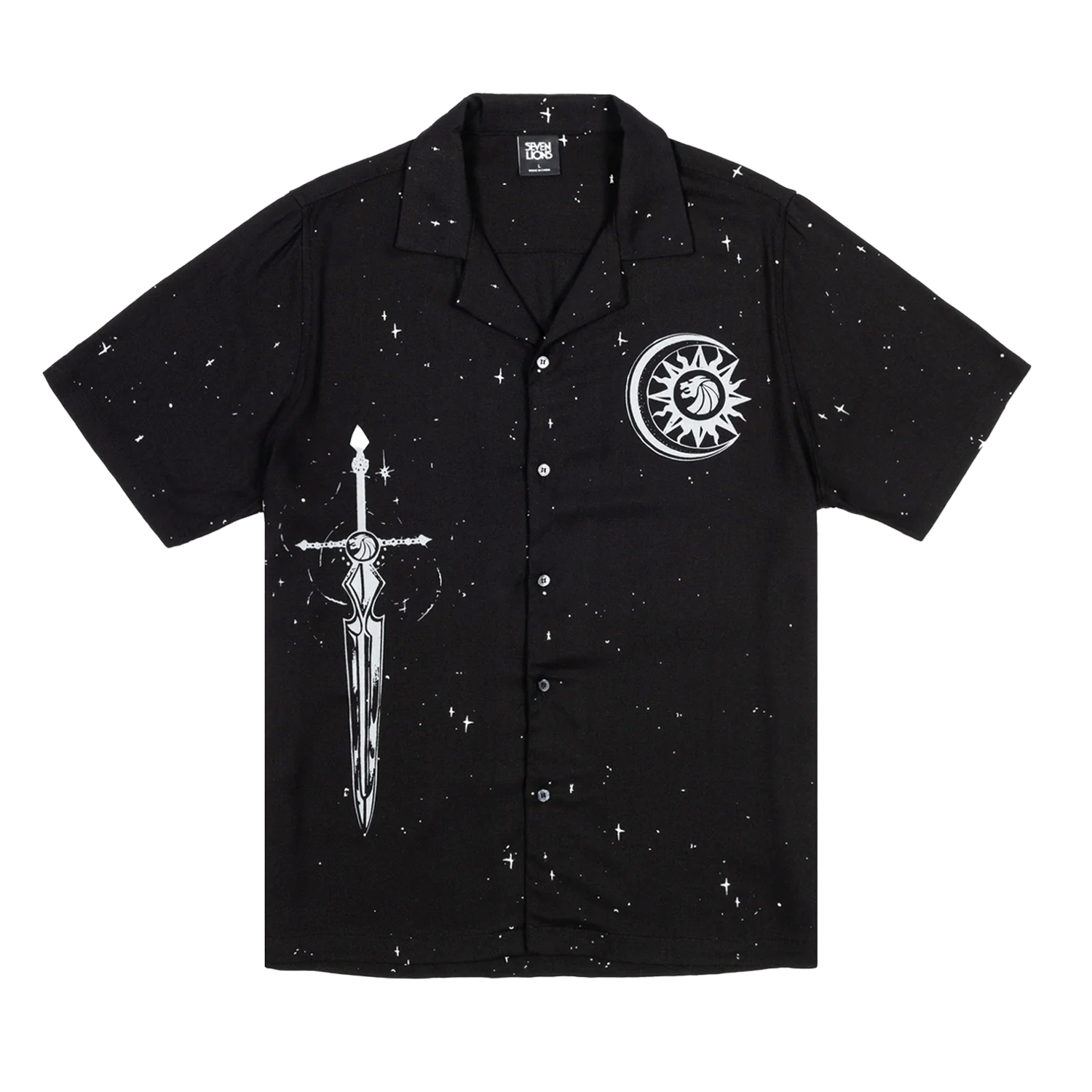 SEVEN LIONS2025 Apparel and Accessory Collection.Printed Camp Collar Shirt.