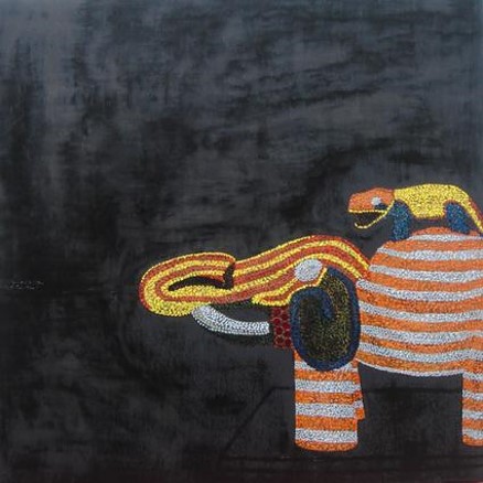 注視 - 1050。Gaze - 1050。oil paint.canvas, 100x100CM 2009 