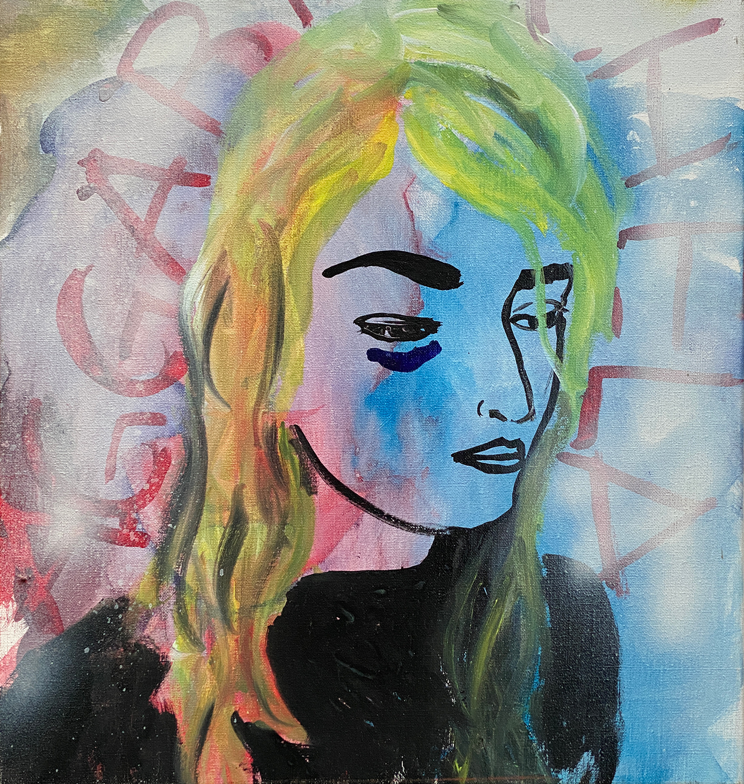 Dopo Aggabachela - Mixed media on canvas - 46x49 cm