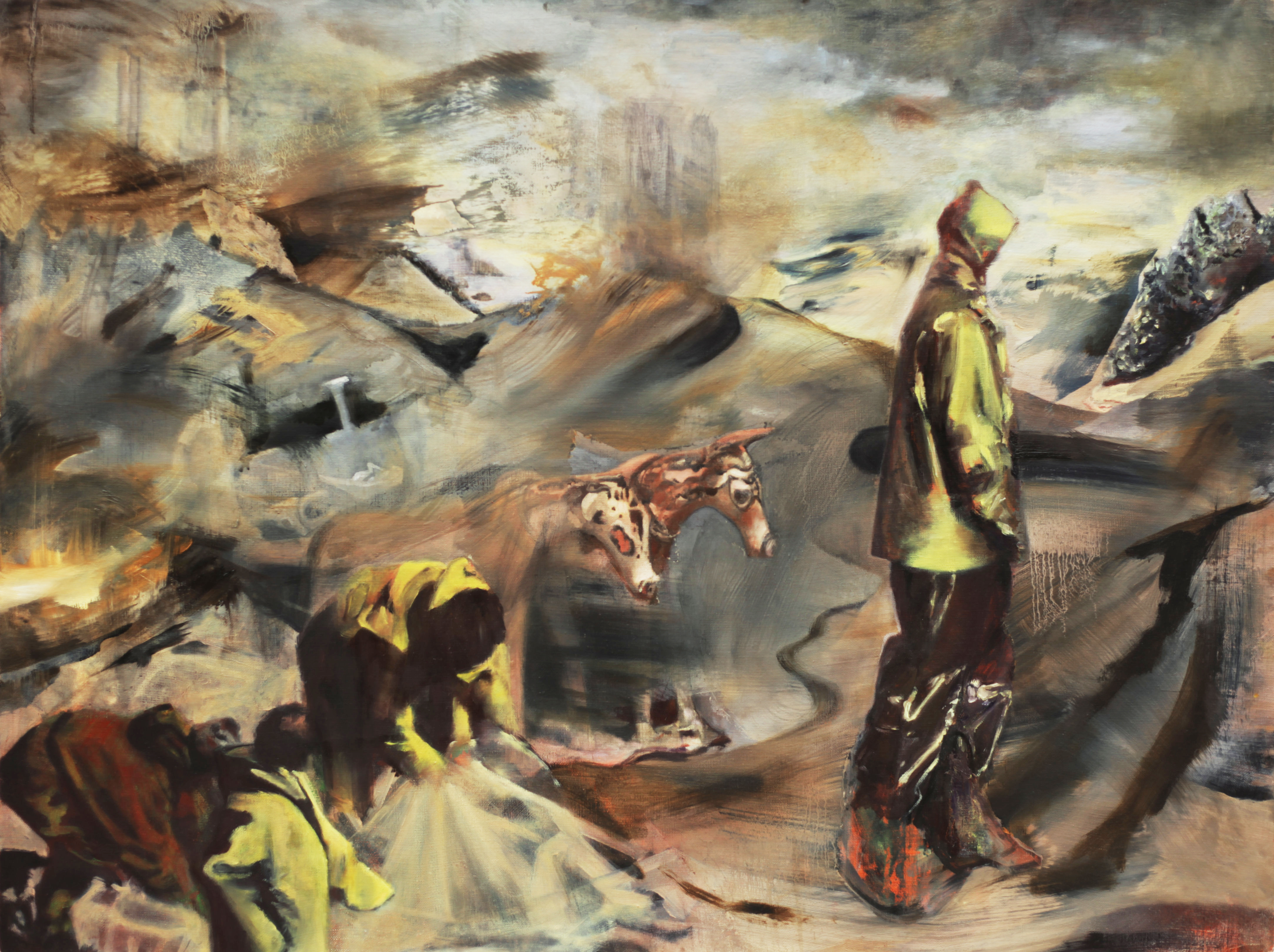 Les Fixeurs, 2020, huile sur toile, 60x40cm (Collection privée)