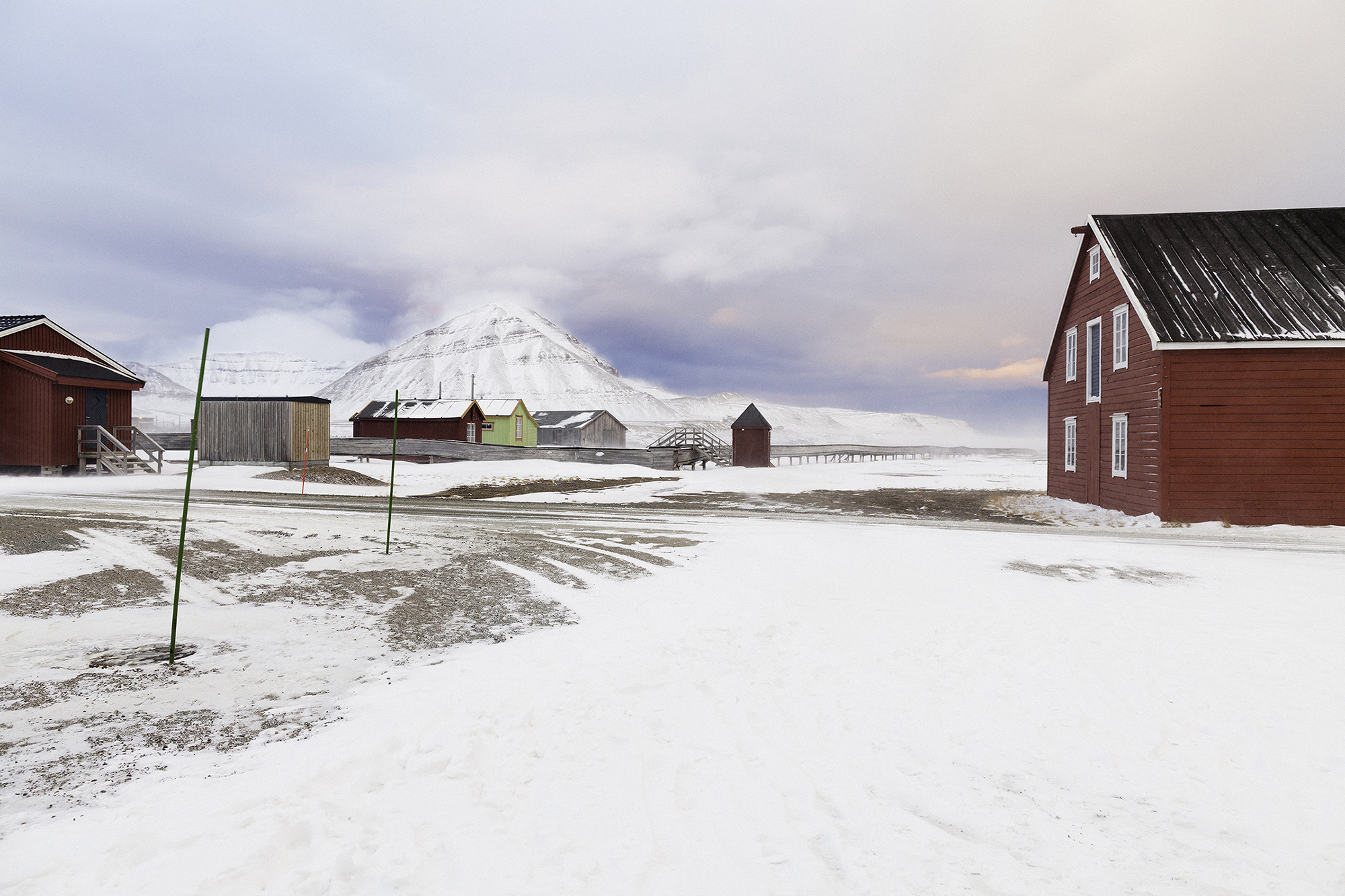 Ny Ålesund Arctic Research Station 1, 2013. 32 × 48 inches. Archival Inkjet print.
