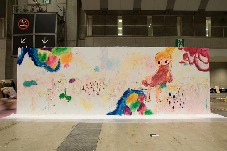 Live painting at GEISAI#9,  Acrylic on canvas