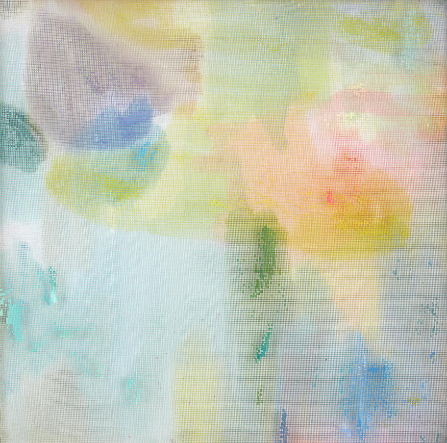 Seeing things [Seamus H], 2023 acrylique sur tutu de danse, 40 x 40 cm