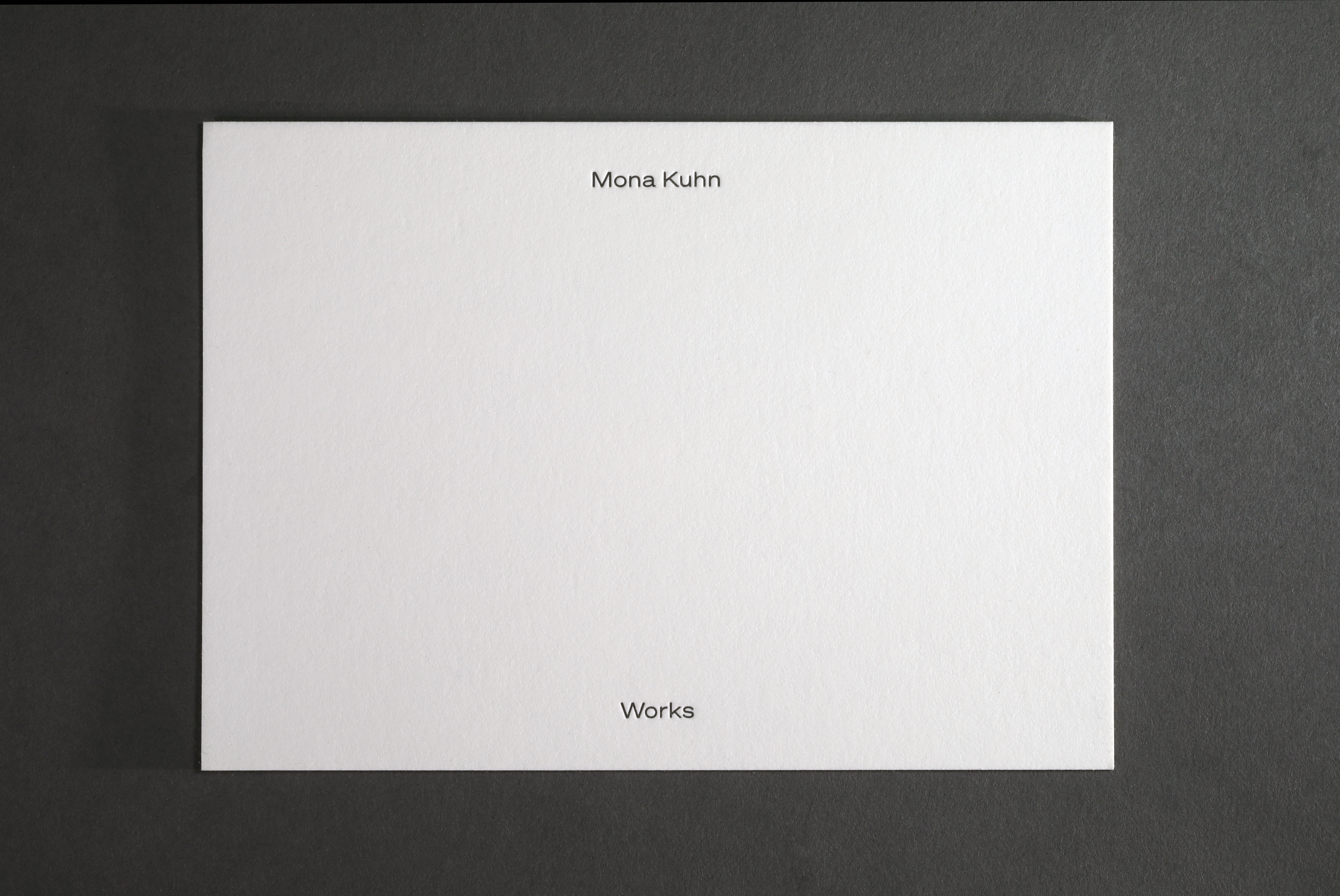 LETTERPRESSMona Kuhn notecard