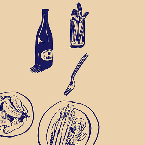 Illustrationer til Conrads, caf&eacute; i Vejle