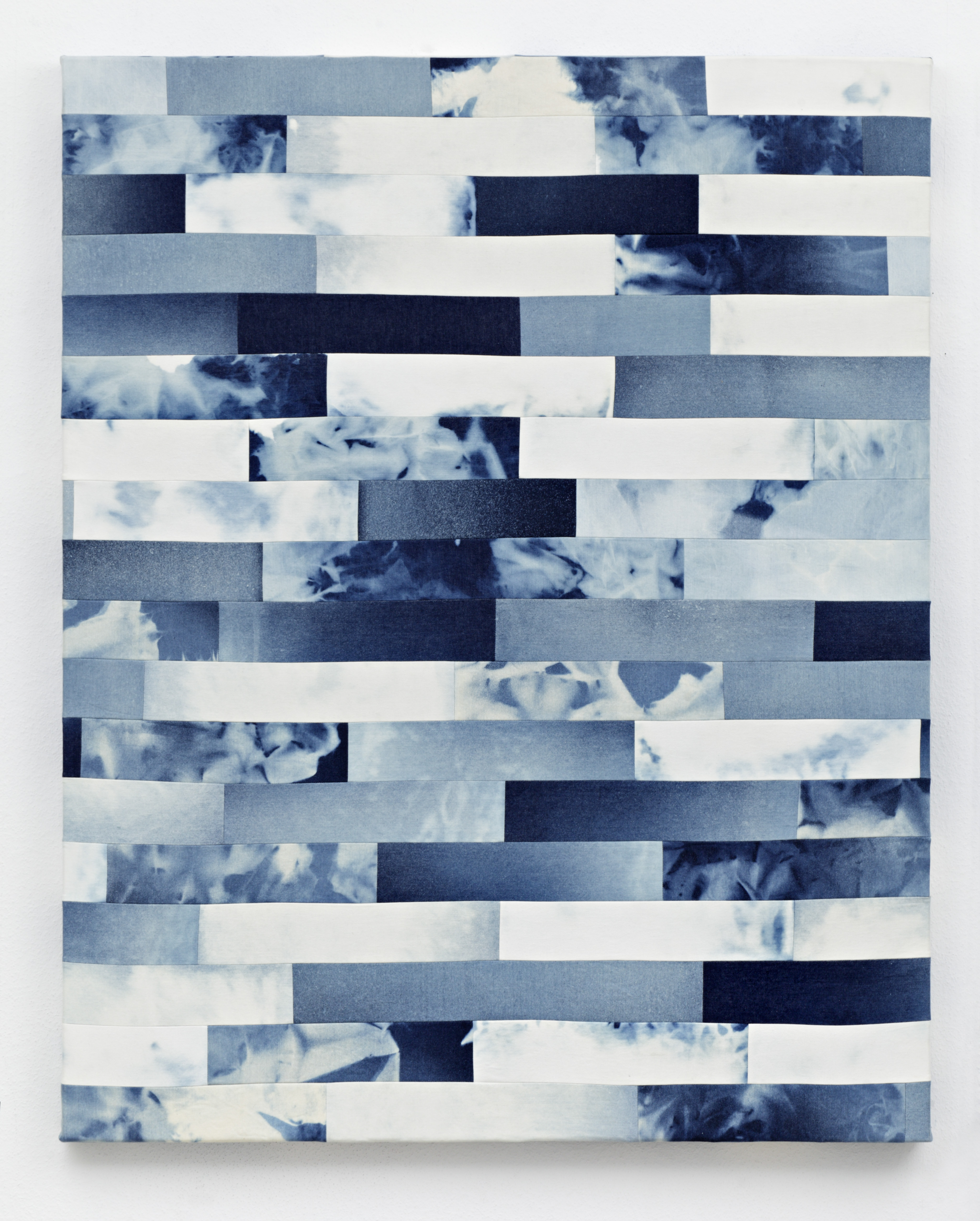 untitled, 187 x 150 cm, denim bleached, sewn, 2012