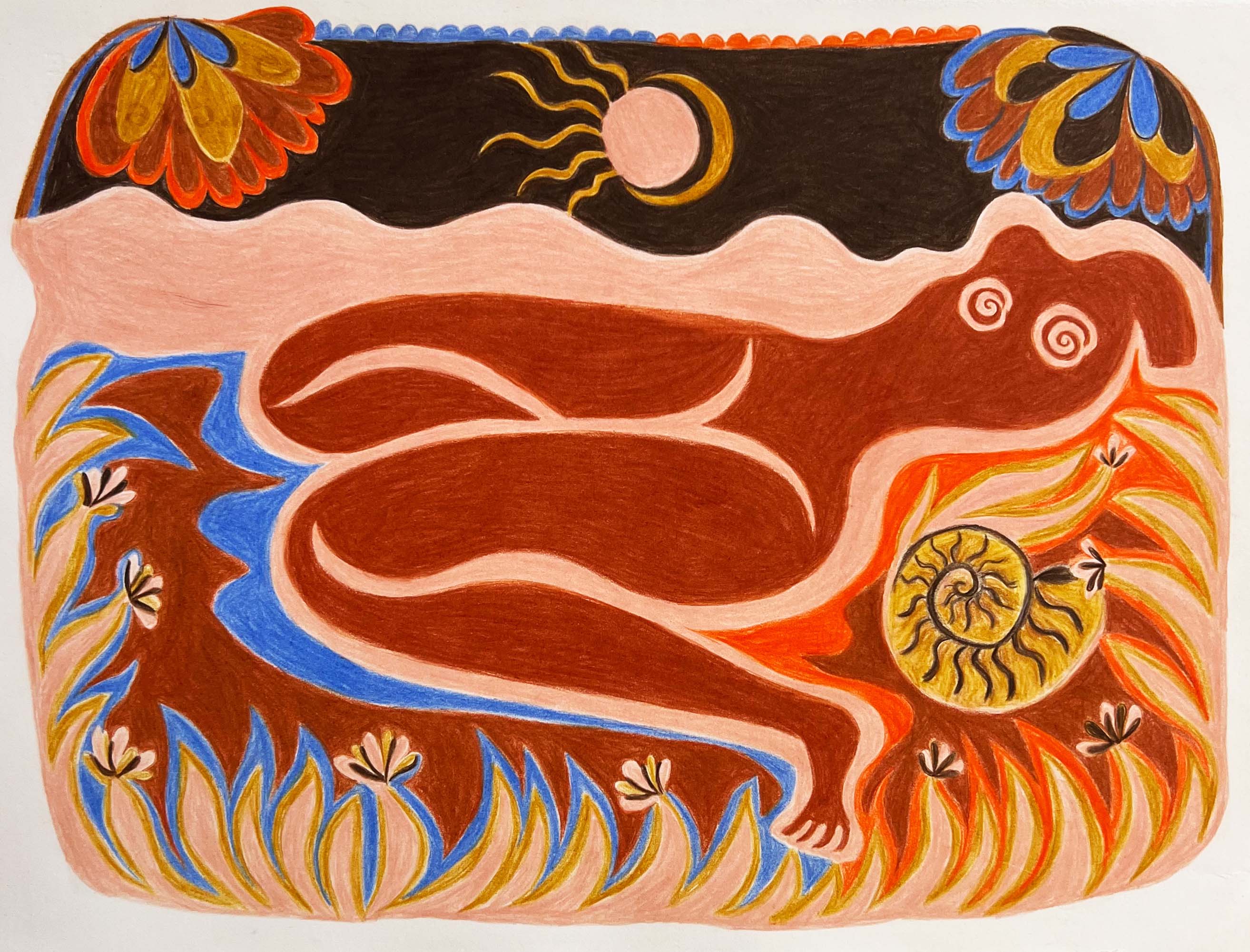 Milky Way, 2023. Polychrome pencil on Arches paper. 11.5 x 15"