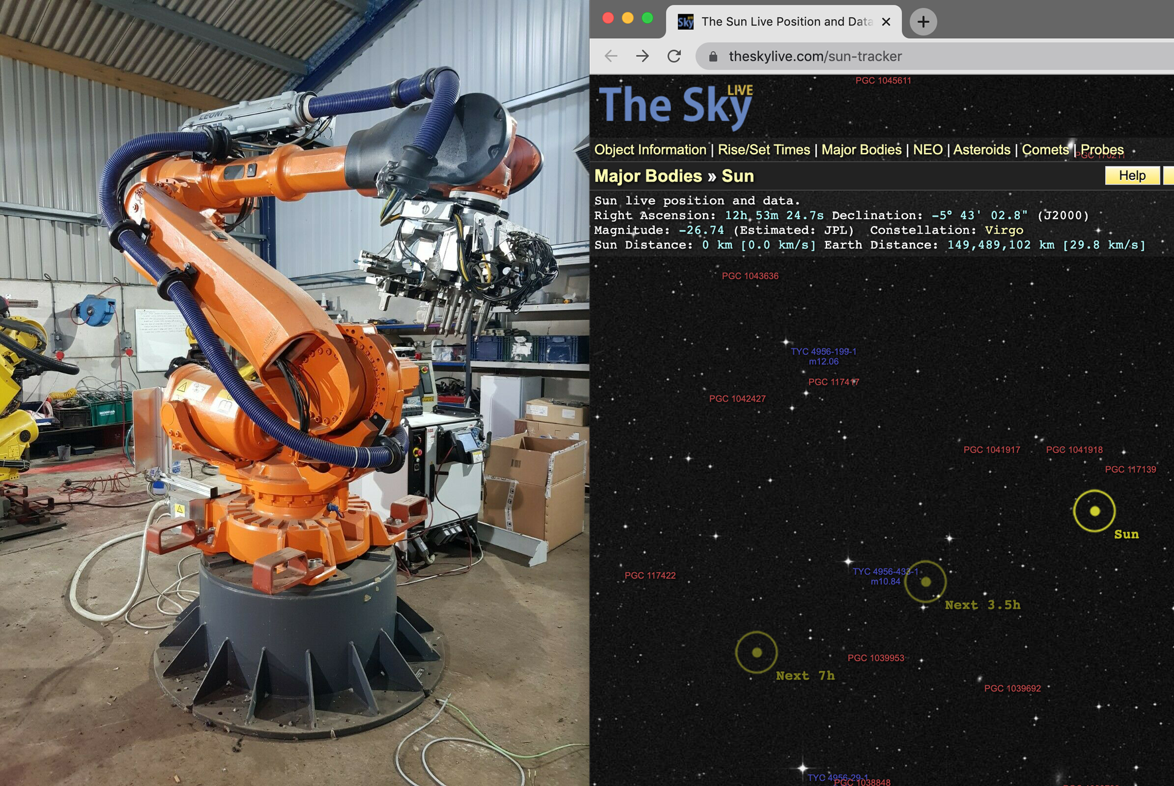 A robotic arm, used but in good condition, currently available for £15,000 on eBay.