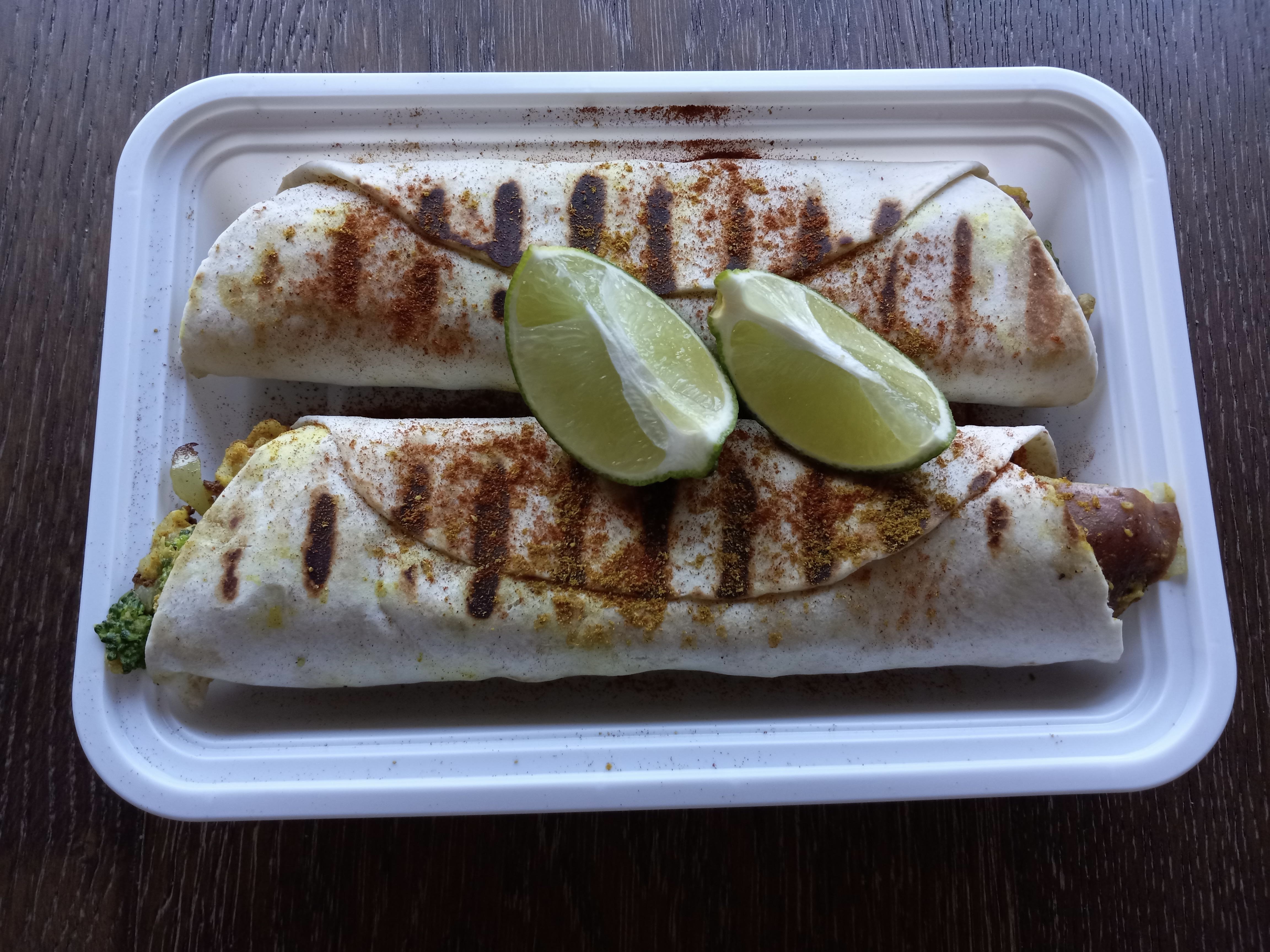 Indian Style Curry Burrito