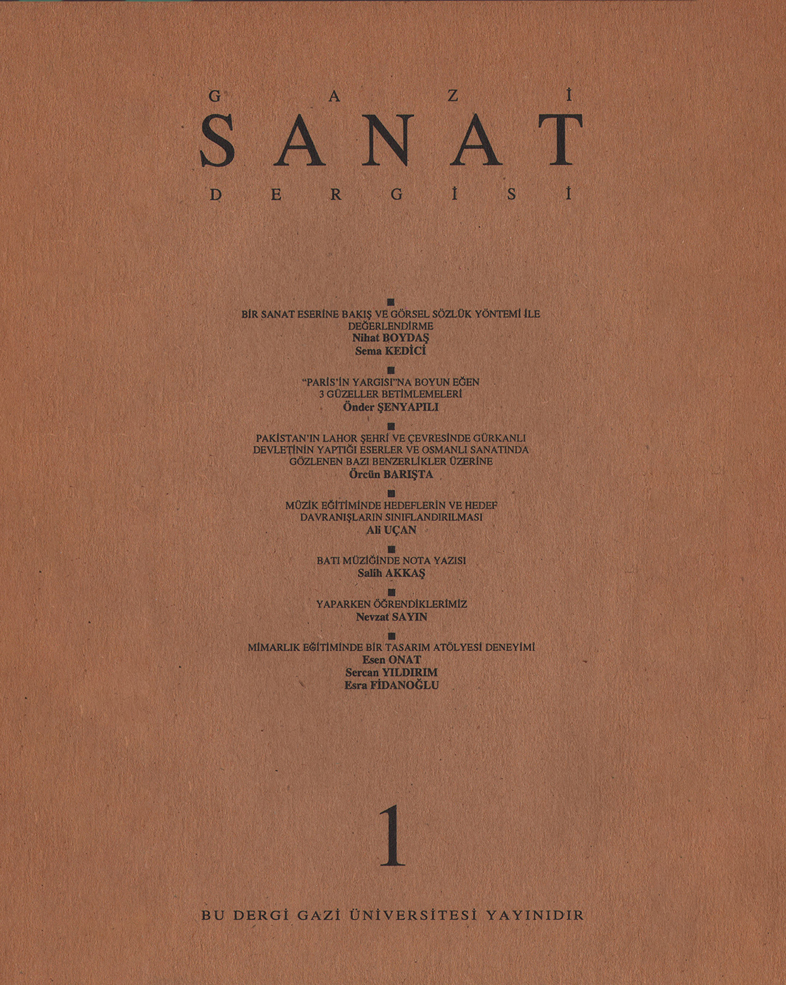 Gazi Sanat Dergisi  2000  Mix