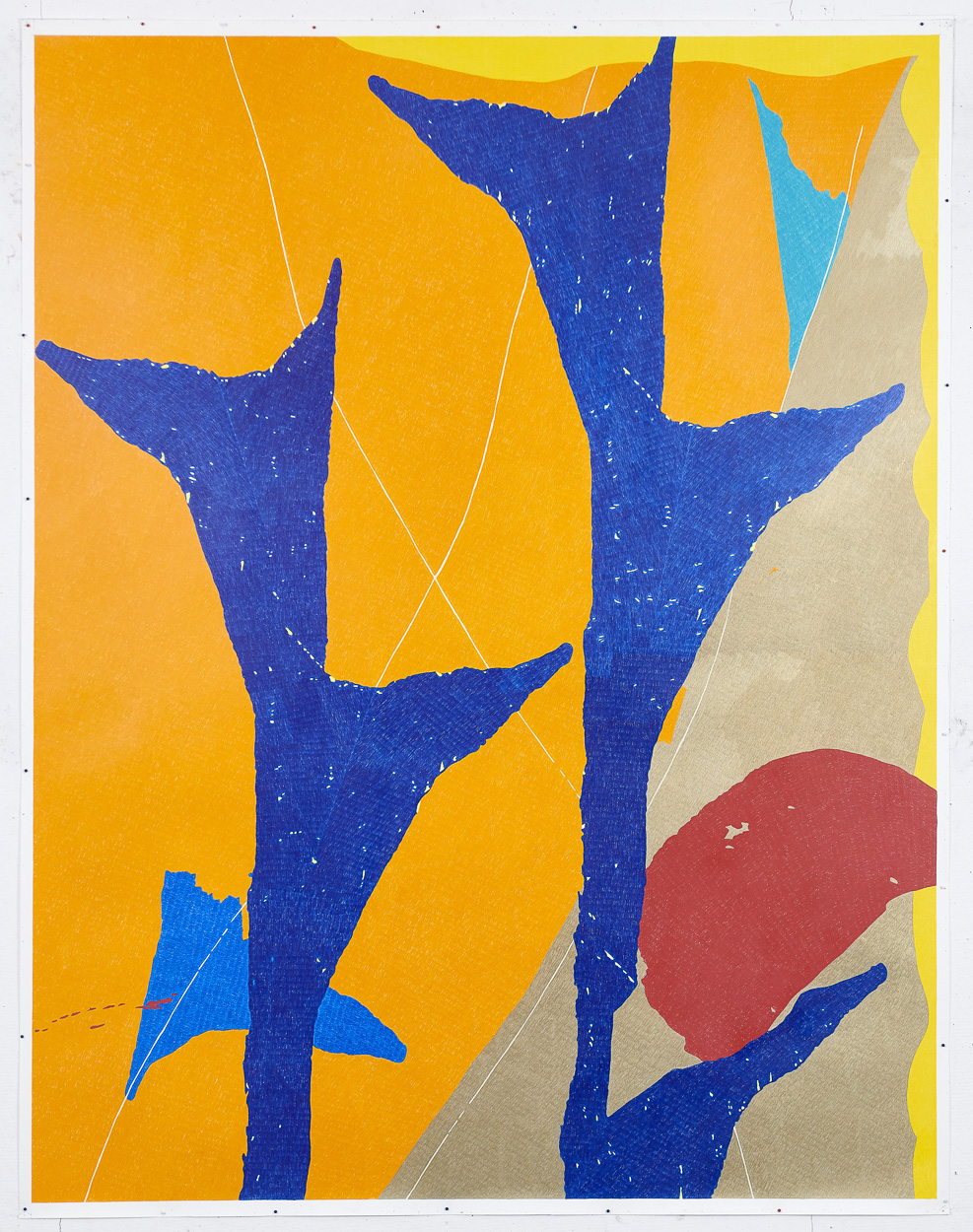 Purple Hills X, 2020. pencil on paper. 190cm x 147cm