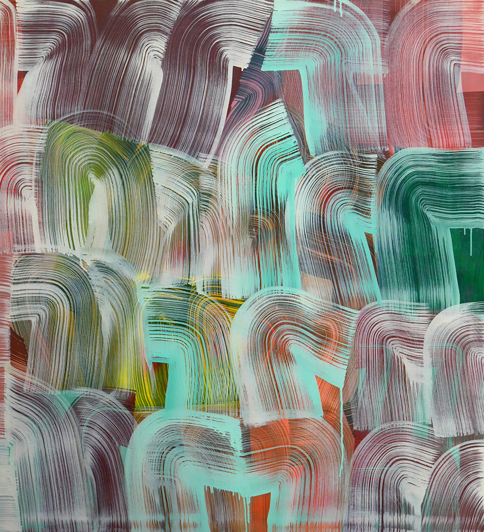 Solmukat, 2023, acrylic on linen, 130 x 120 cm