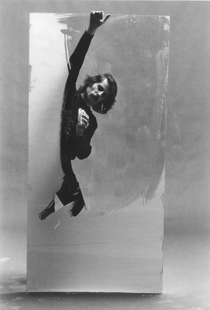 Elisabetta Catalano, Cesare Tacchi. “Painting”, performance in studio, Rome, 1972, Gelatin silver print on baryta paper, courtesy Viasaterna, ph © Elisabetta Catalano