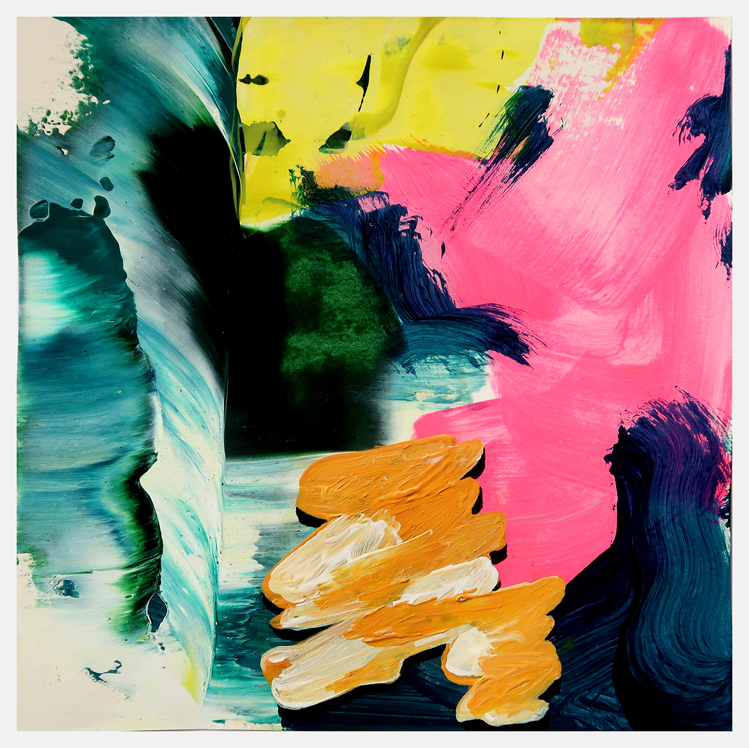 Untitled 546, 2021, Acrylic on paper, 20x20cm