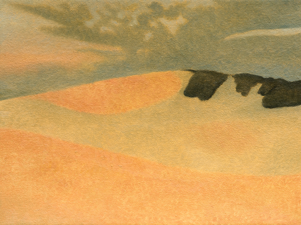 "Anoitecer nas dunas nº 4", 2022, óleo sobre tela