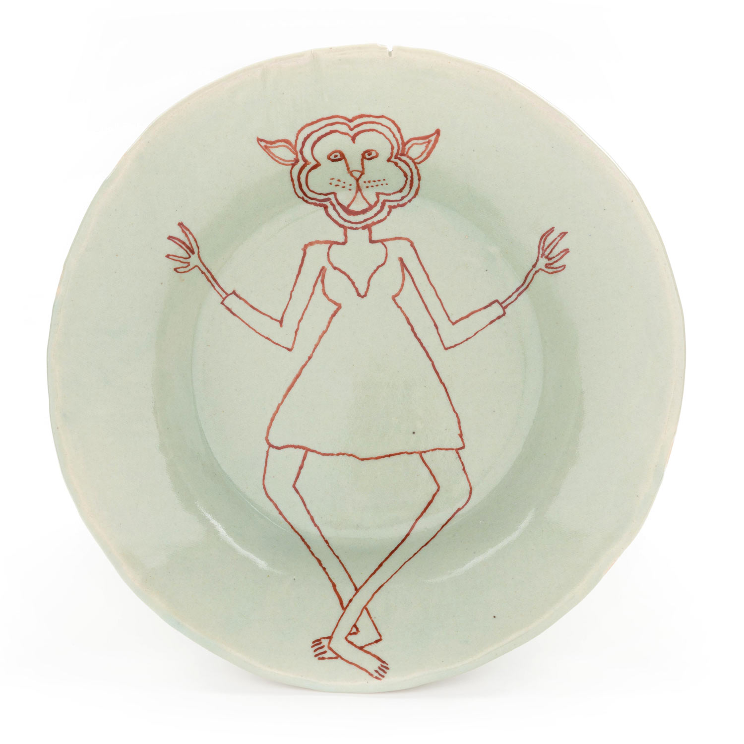 Cat face, 7.7.2017Glazed ceramic stoneware5 x 24cm