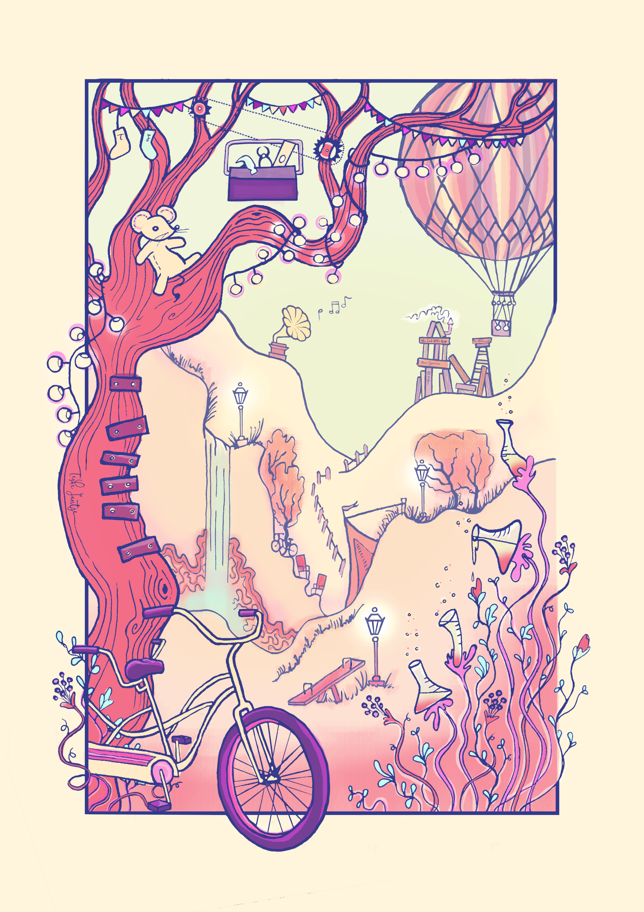 Geboorte illustratie Teske