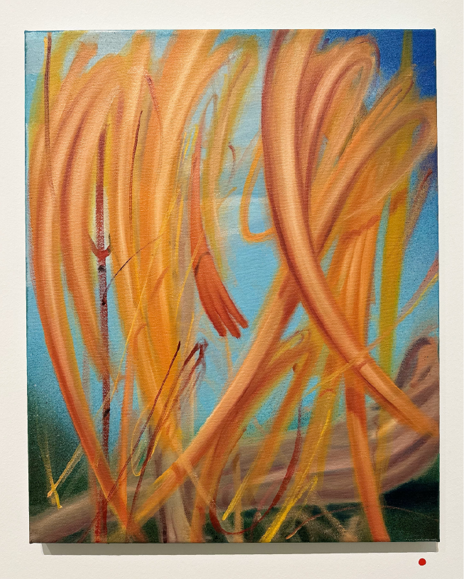  Jan Soumar   Tangle yellow T-shirt  olej a akryl na plátně 50 x 40 cm *PRODÁNO 