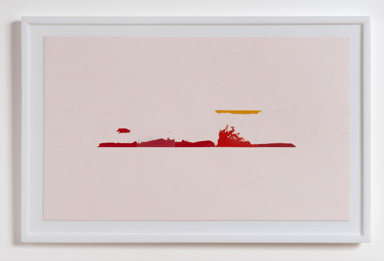 Hibisco | Óleo sobre fita adesiva sobre papel | 2022 | 47x31cm