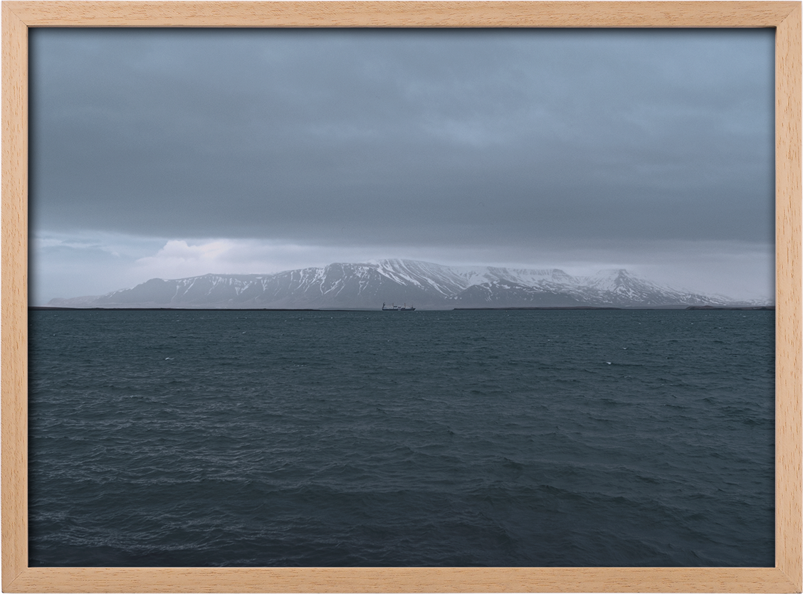 fotografía impresa Paisaje de montañas Grundarhverfi Islandia