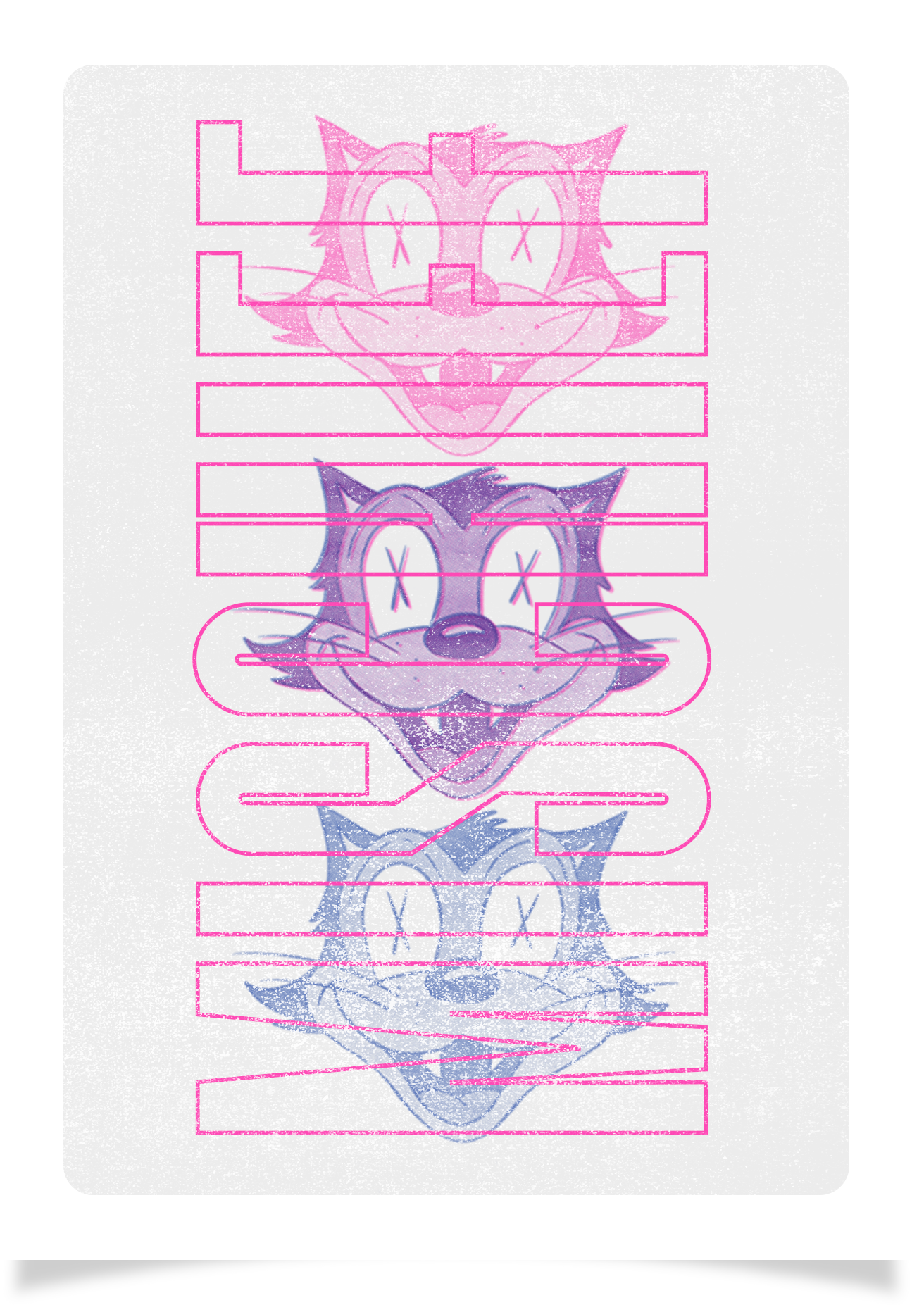 Mischief Trio Dual Colour Print | Postcard