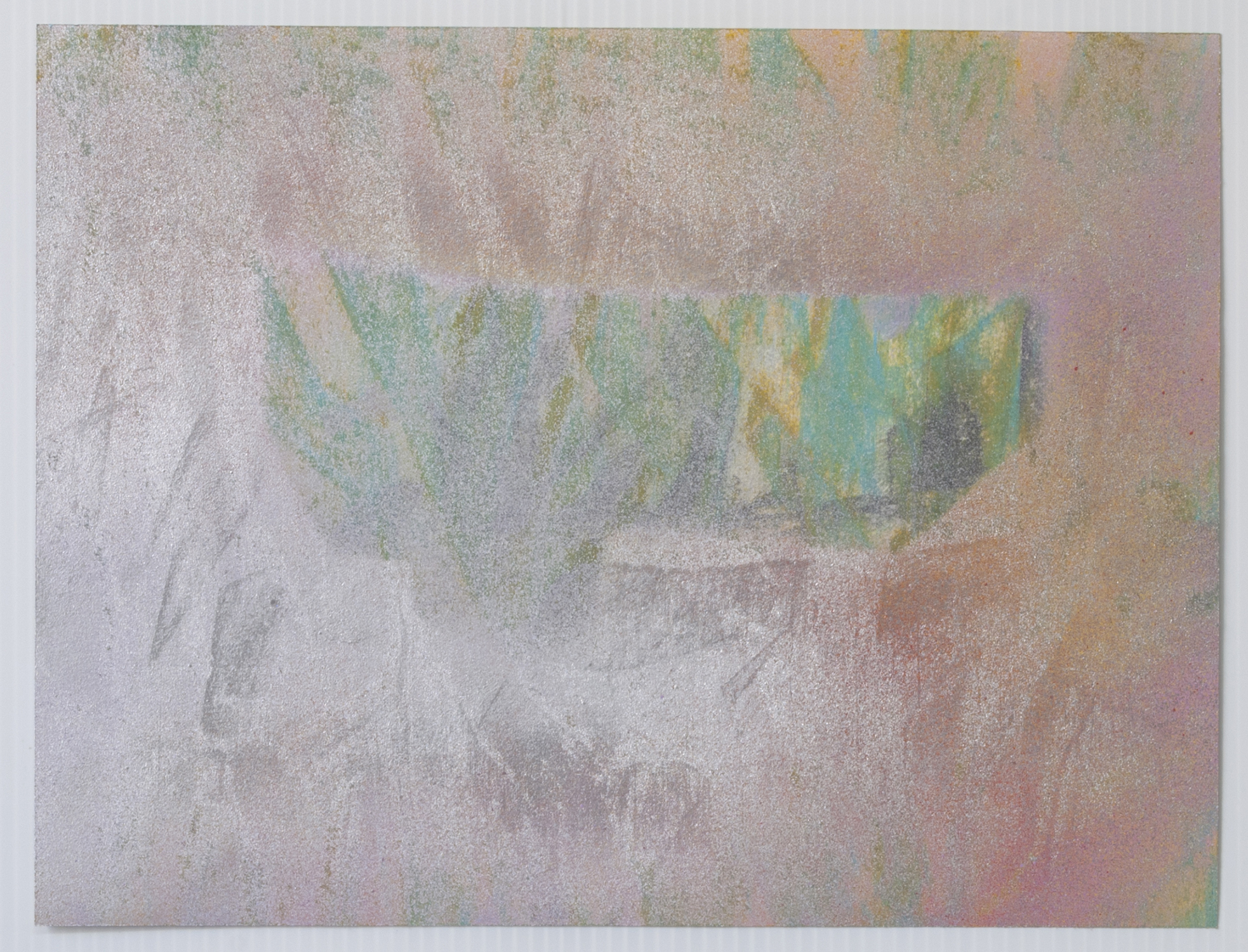 crank  Graphite, chalk pastel and aerosol on paper.  2015 - 11 x 14