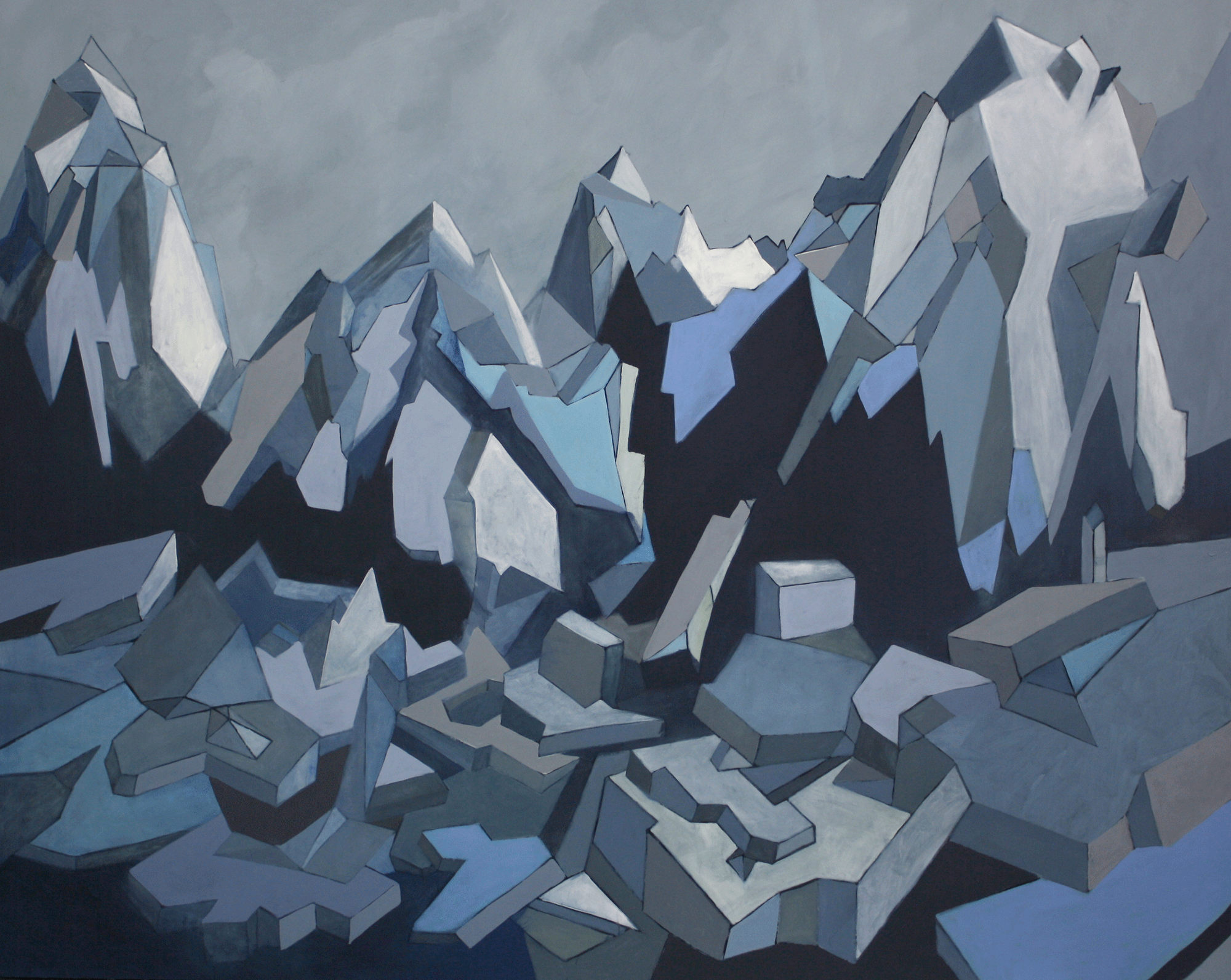 Jan-Henri Booyens, Measuring Myth (2012) | Oil on canvas; 210 x 260 cm